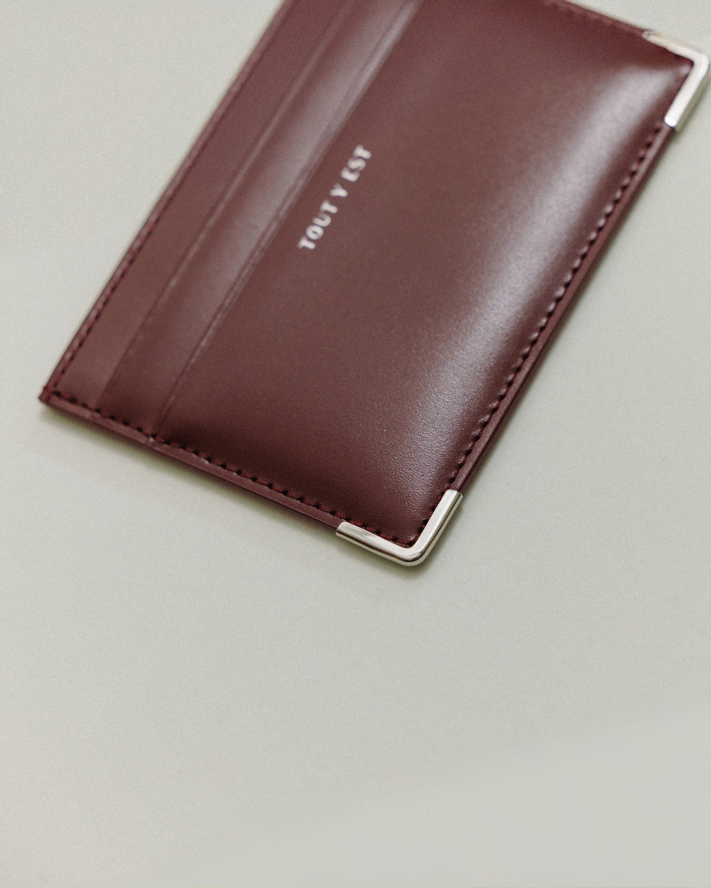 PORTE CARTES ANGLES BURGUNDY