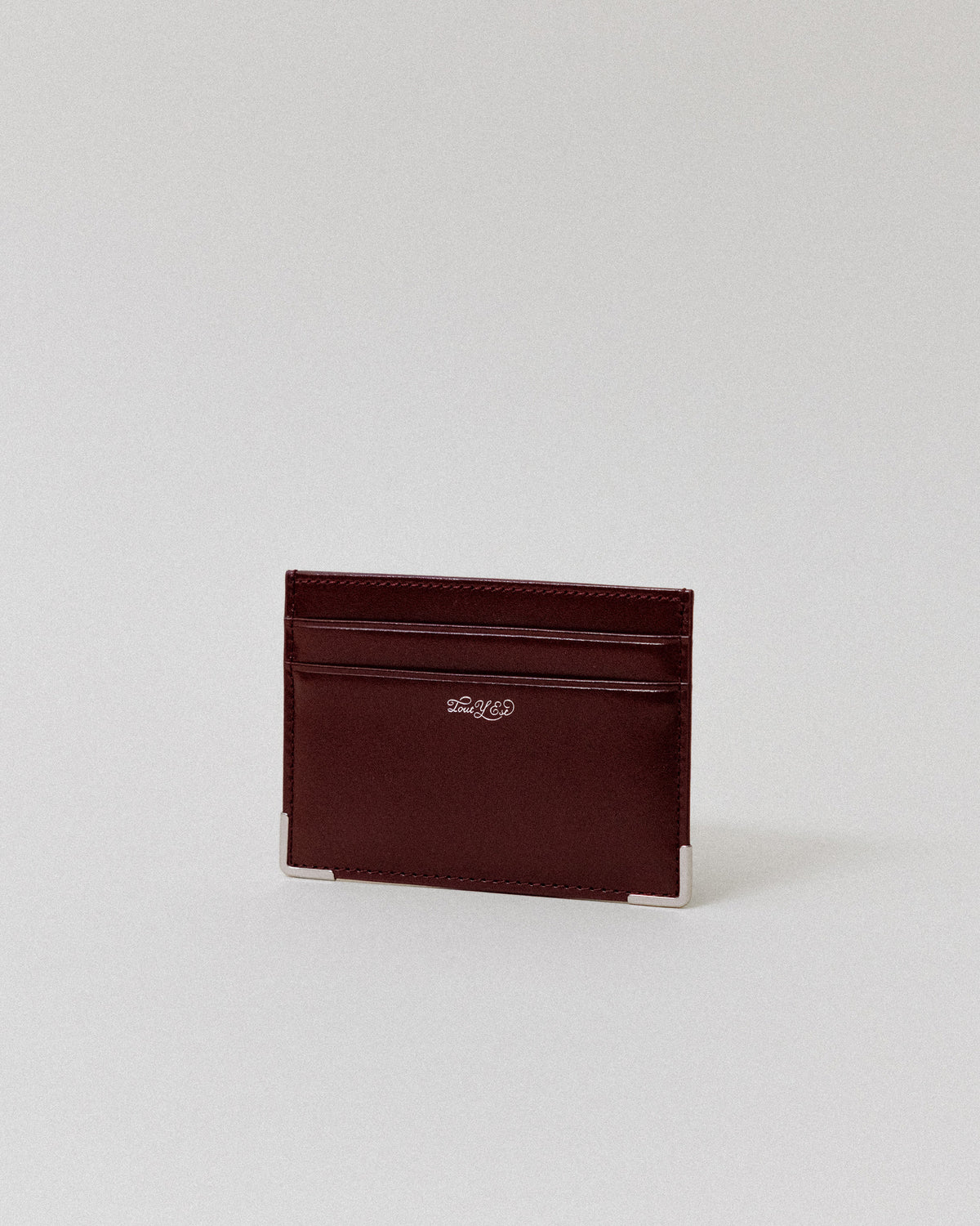 PORTE CARTES ANGLES BURGUNDY