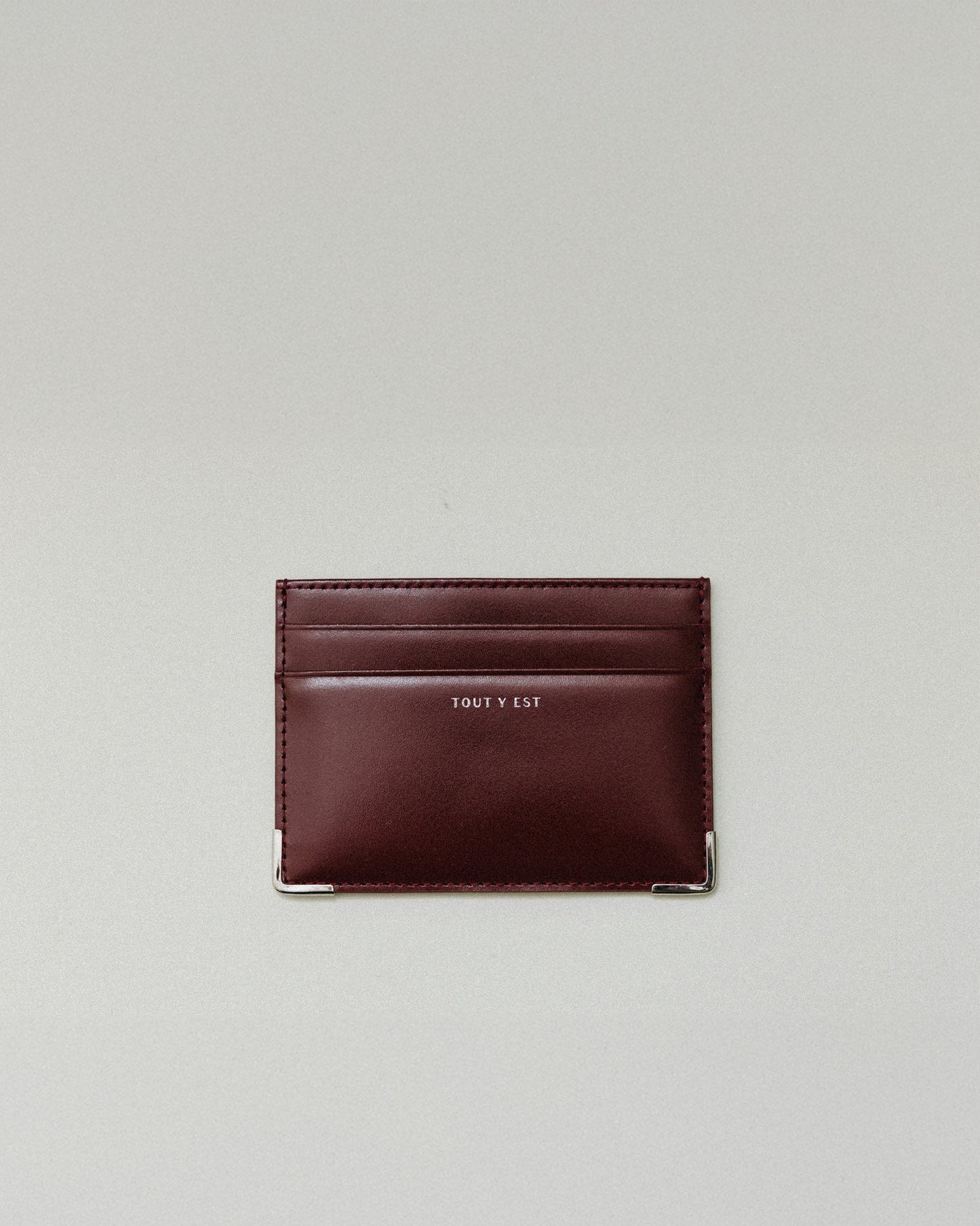 PORTE CARTES ANGLES BURGUNDY