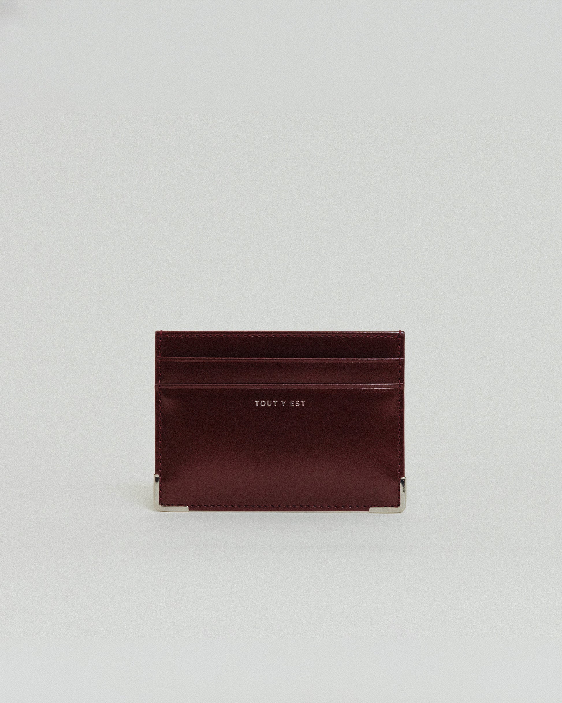 PORTE CARTES ANGLES BURGUNDY