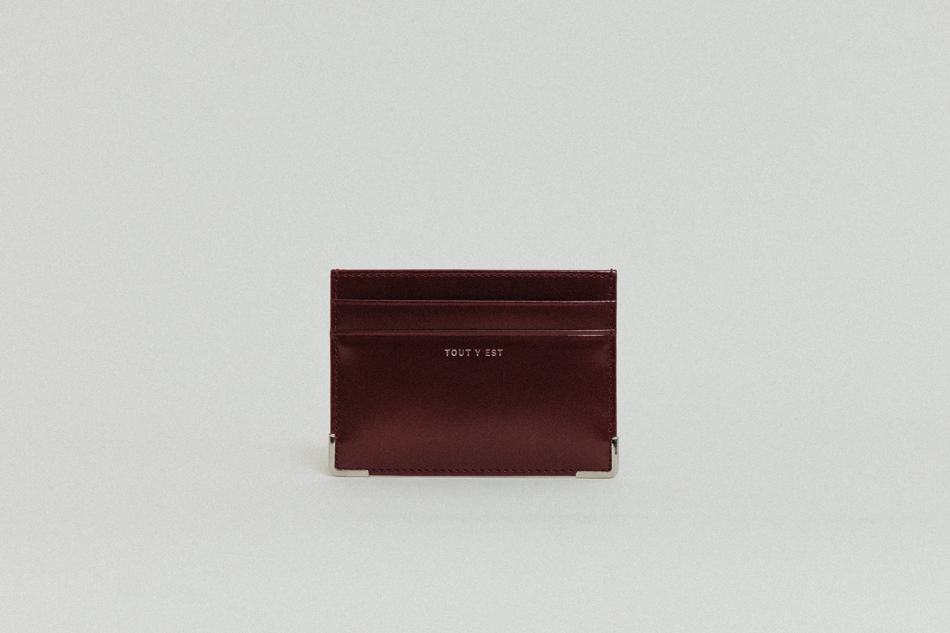 PORTE CARTES ANGLES BURGUNDY