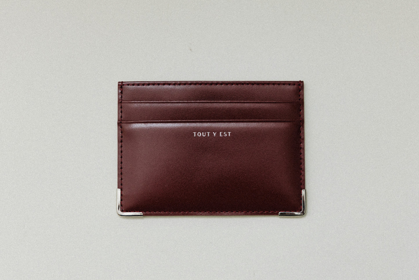 PORTE CARTES ANGLES BURGUNDY