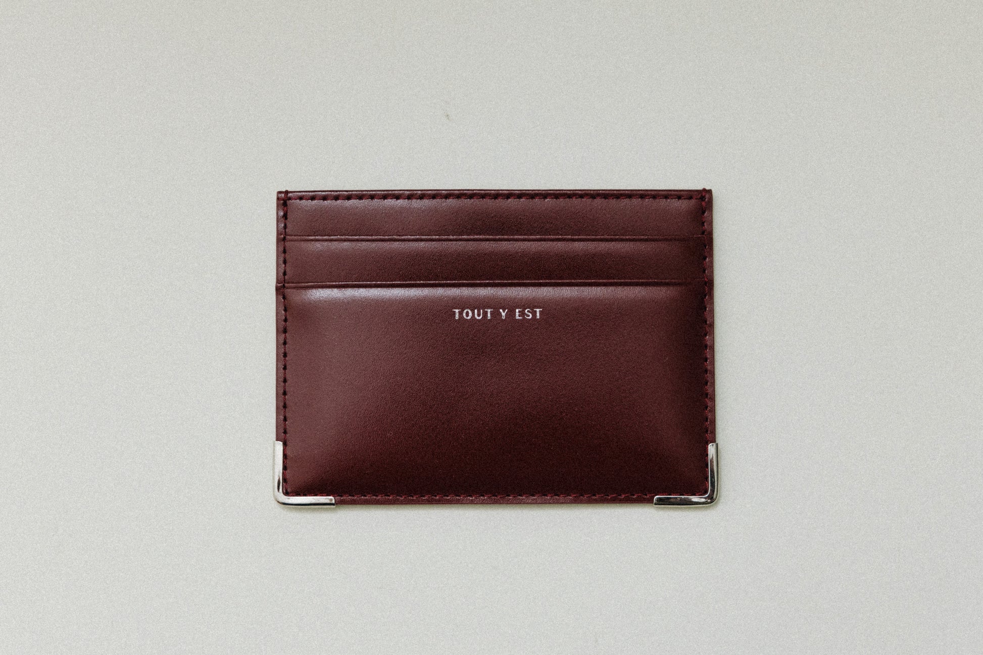 PORTE CARTES ANGLES BURGUNDY