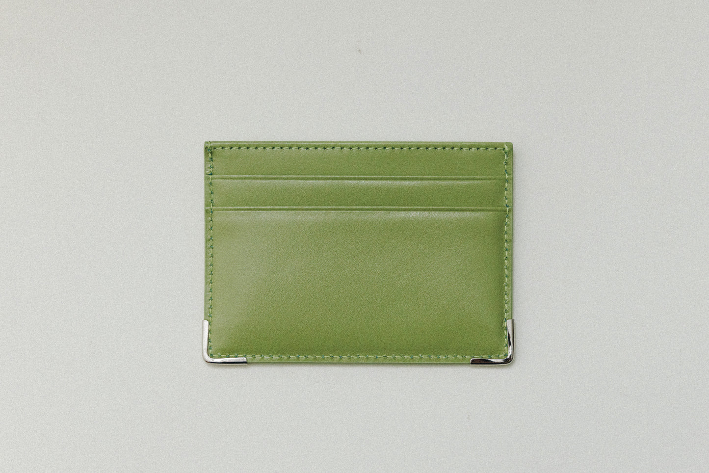 PORTE CARTES ANGLES OLIVE