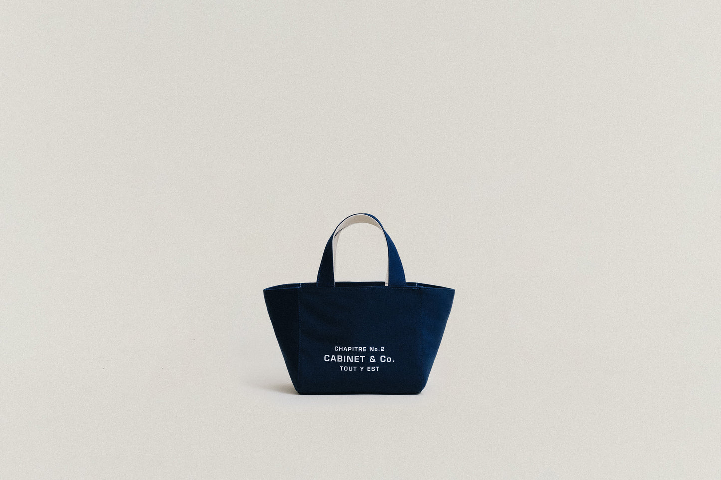 CABINET&CO. TOTE SMALL NAVY