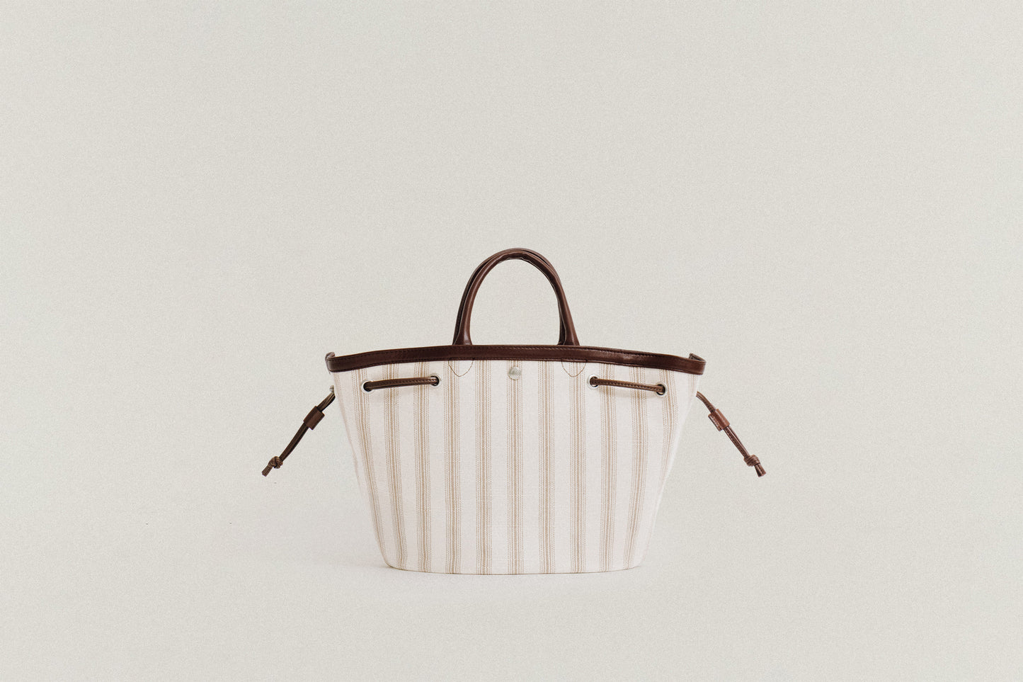 SAC COQUILLE SMALL BEIGE STRIPE