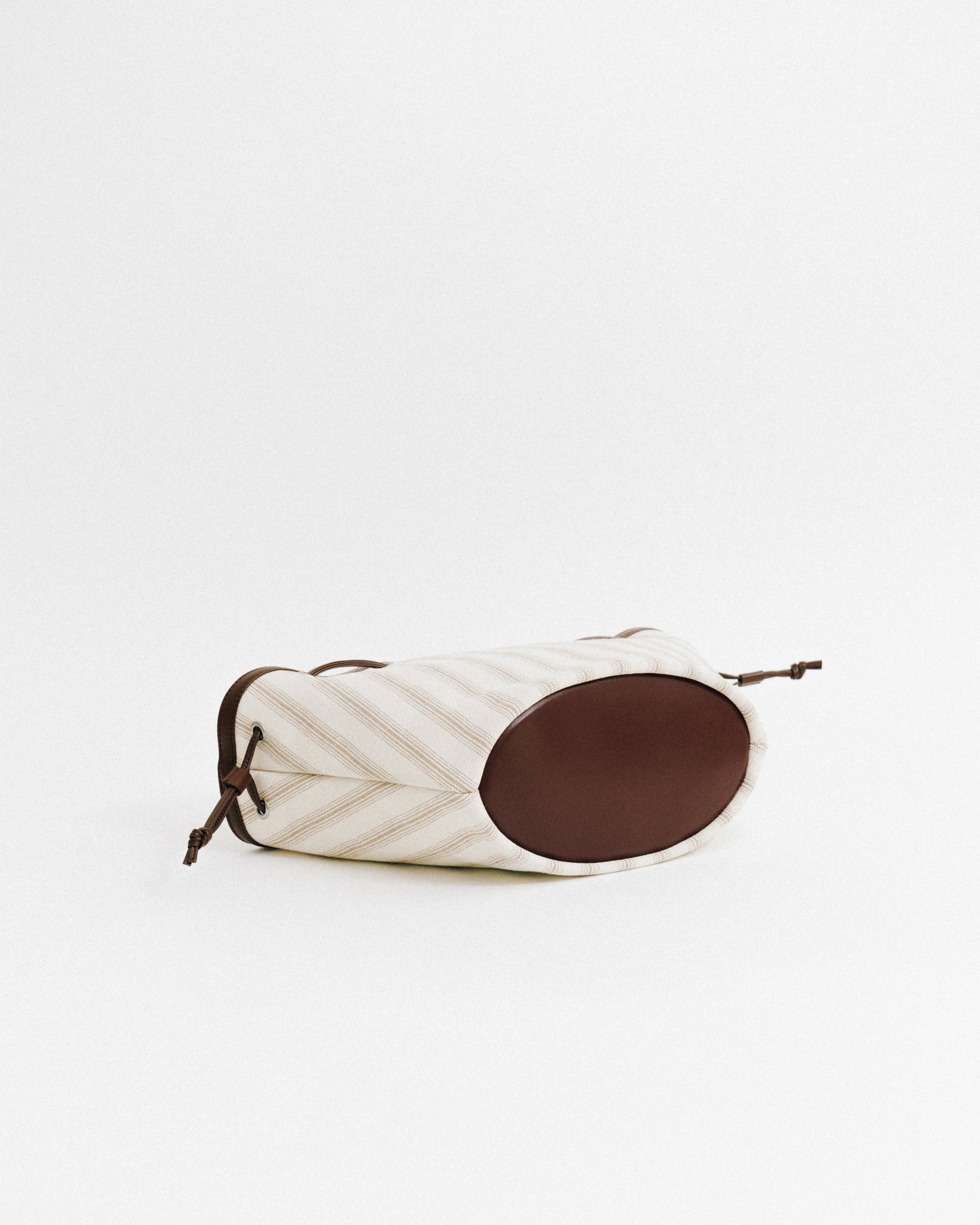 SAC COQUILLE SMALL BEIGE STRIPE