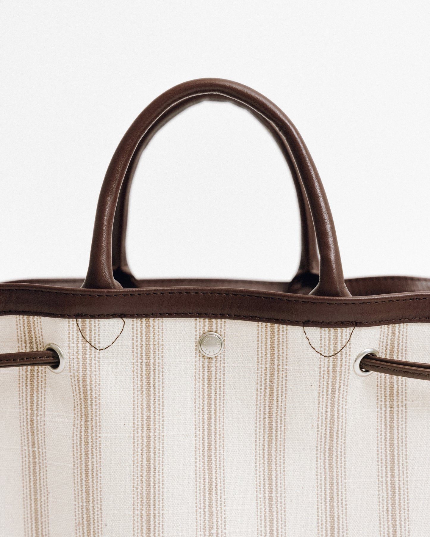 SAC COQUILLE SMALL BEIGE STRIPE