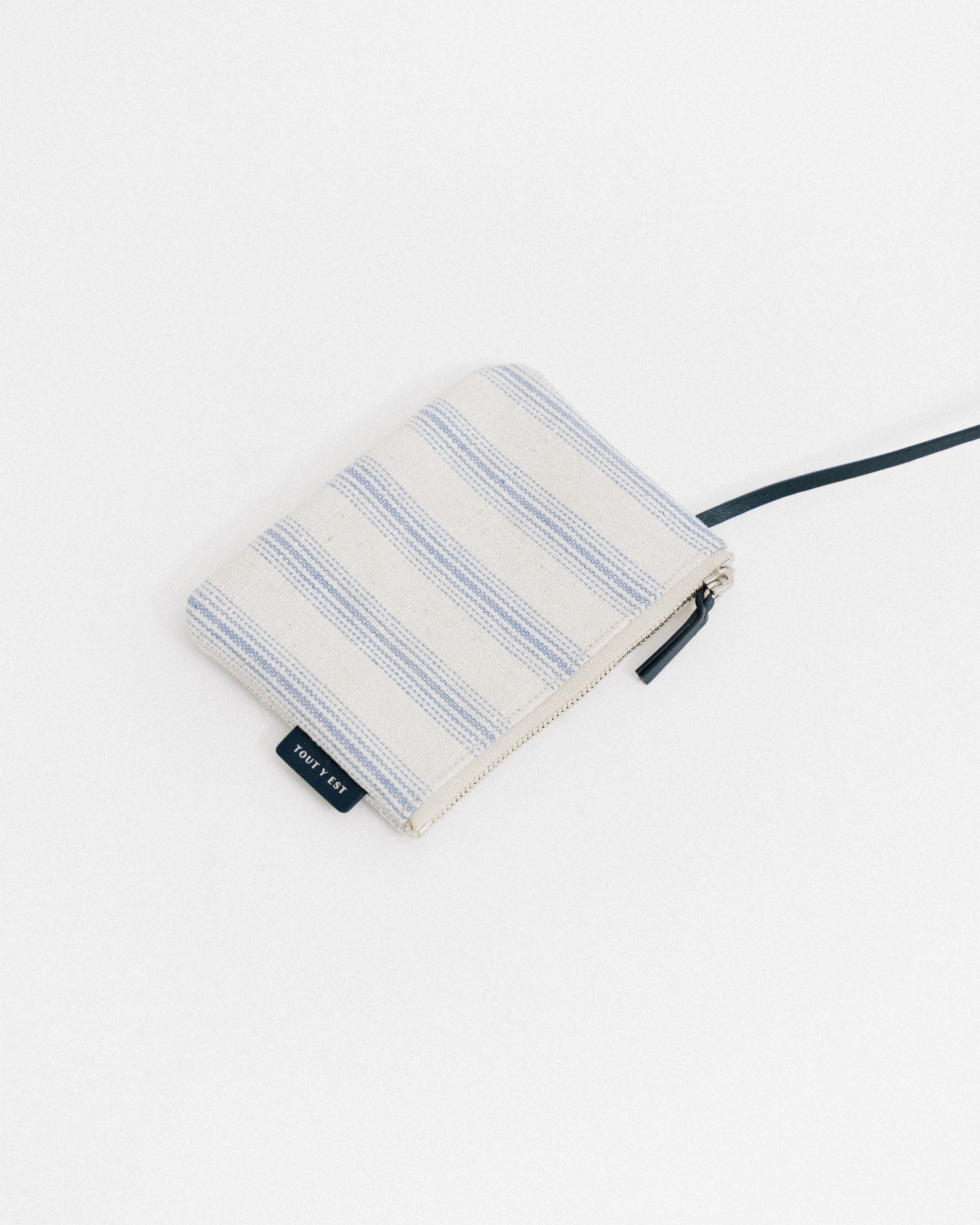 SAC COQUILLE SMALL BLUE STRIPE