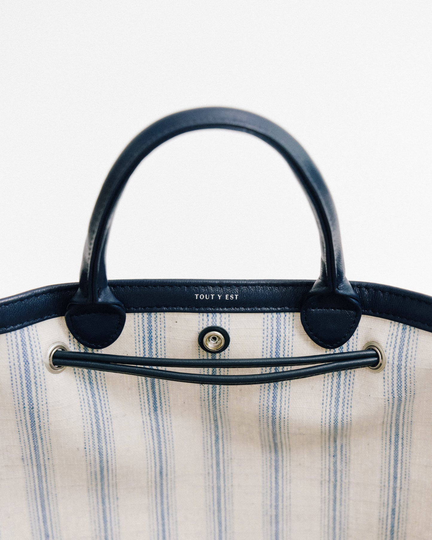 SAC COQUILLE SMALL BLUE STRIPE