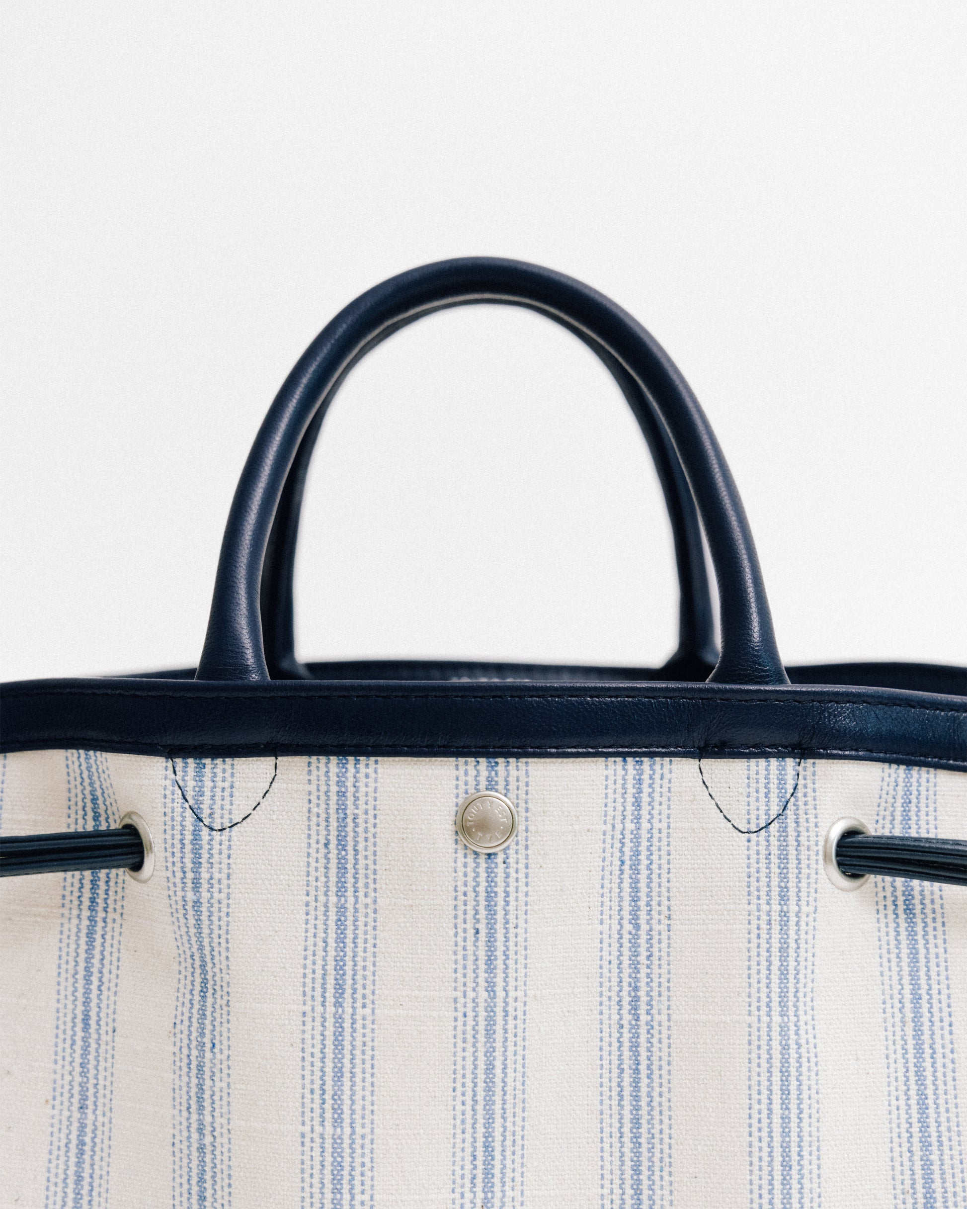 SAC COQUILLE SMALL BLUE STRIPE