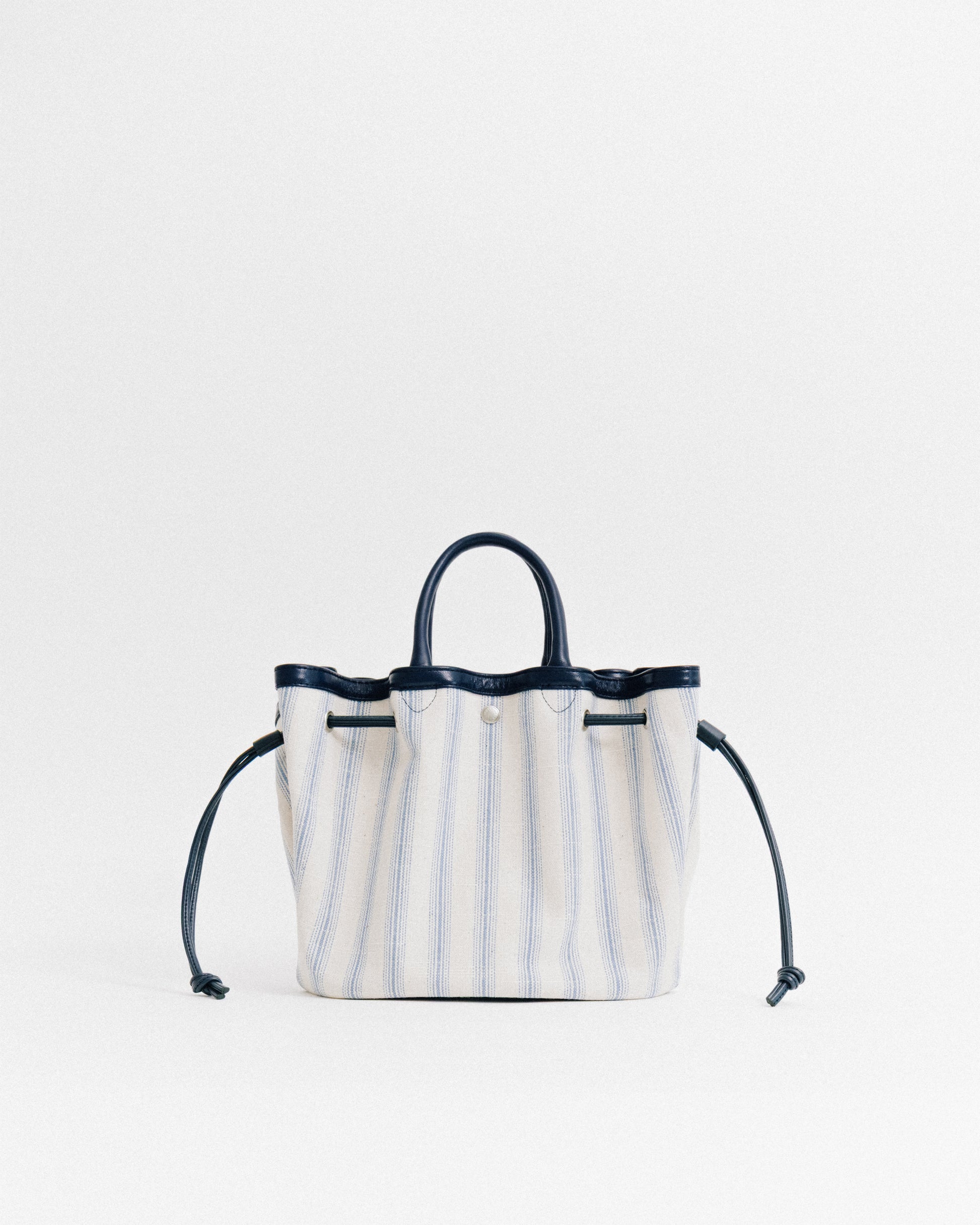SAC COQUILLE SMALL BLUE STRIPE