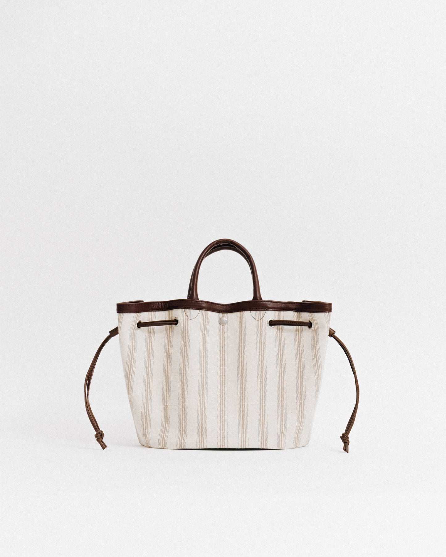 SAC COQUILLE SMALL BEIGE STRIPE