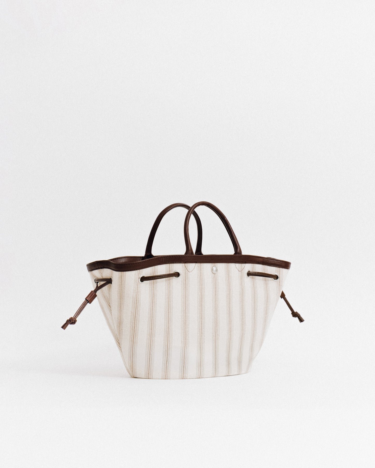 SAC COQUILLE SMALL BEIGE STRIPE