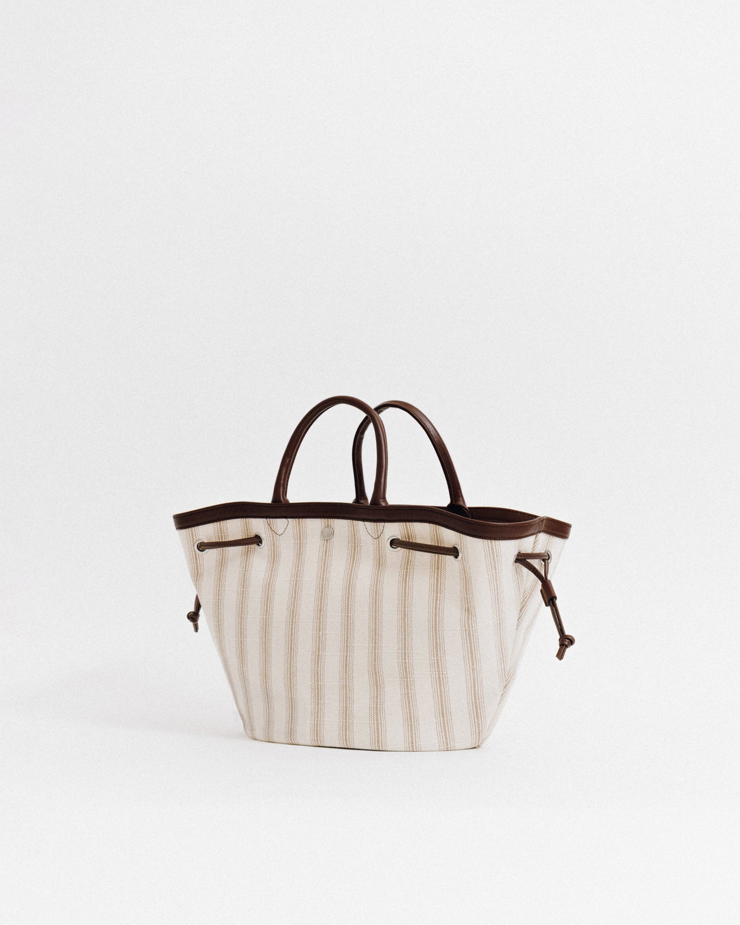 SAC COQUILLE SMALL BEIGE STRIPE