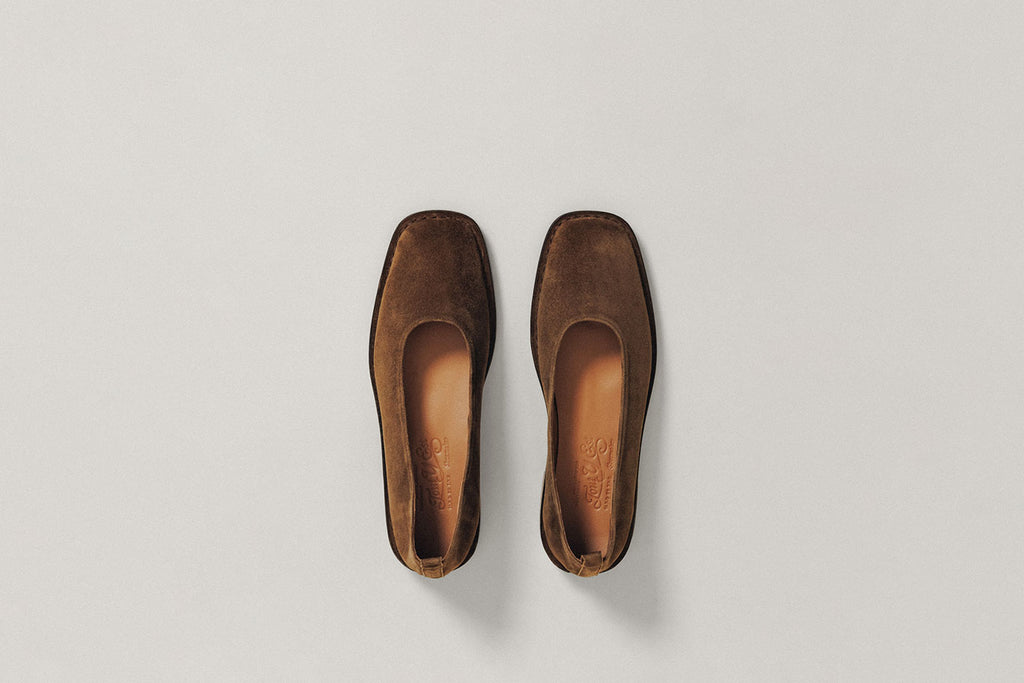 FLAT SABINE SUEDE BROWN