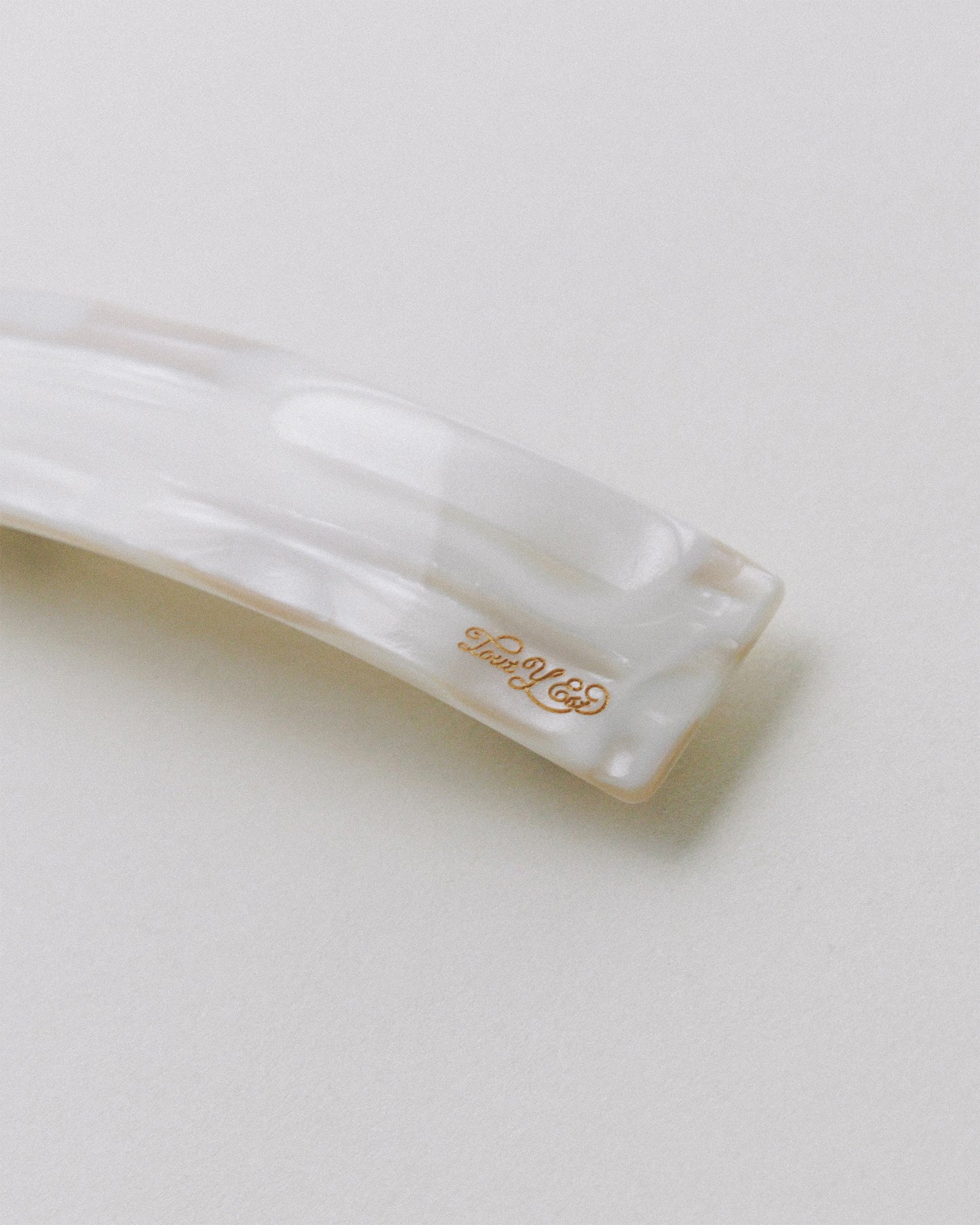 BARRETTE CARRÉE LARGE IVORY