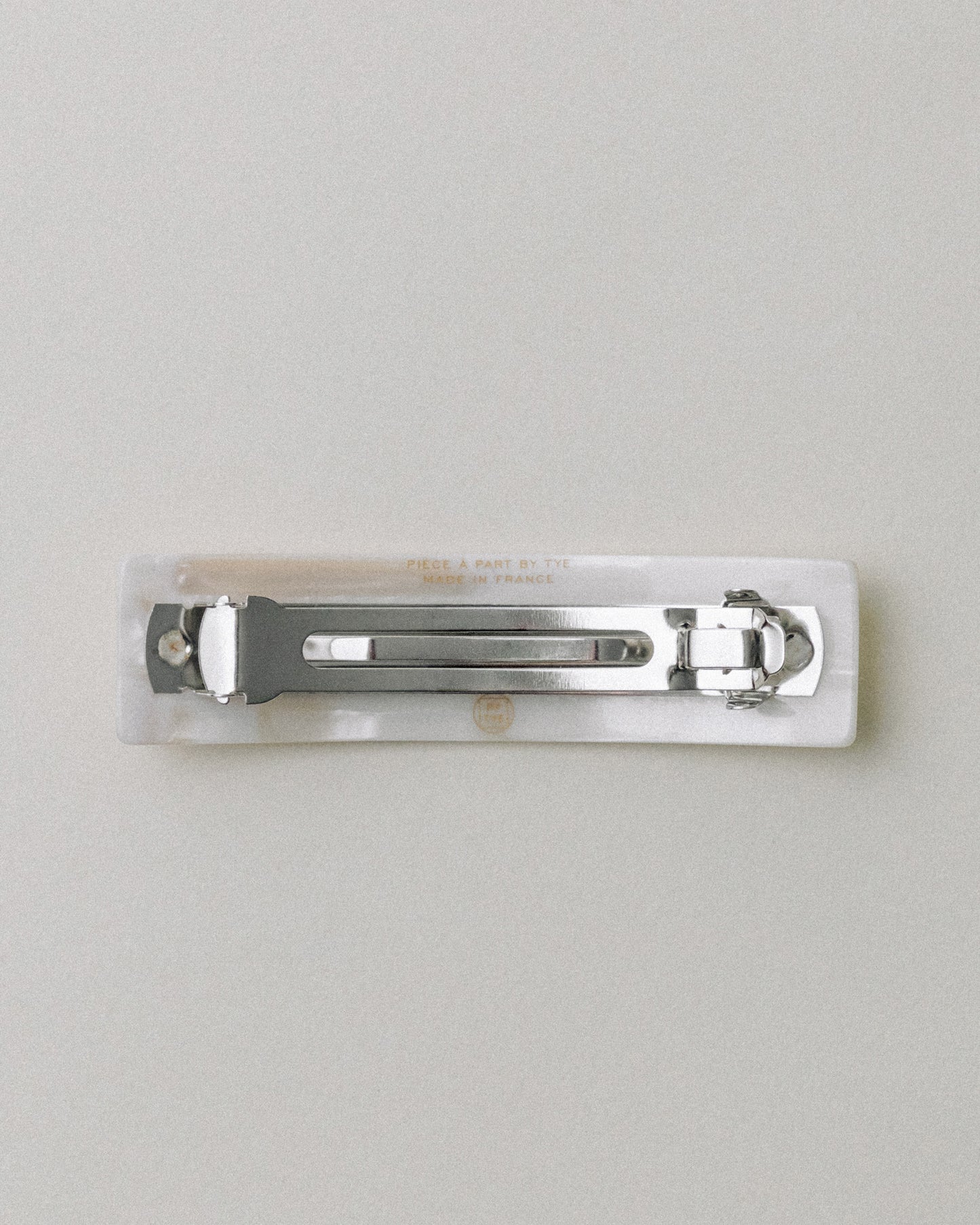 BARRETTE CARRÉE LARGE IVORY