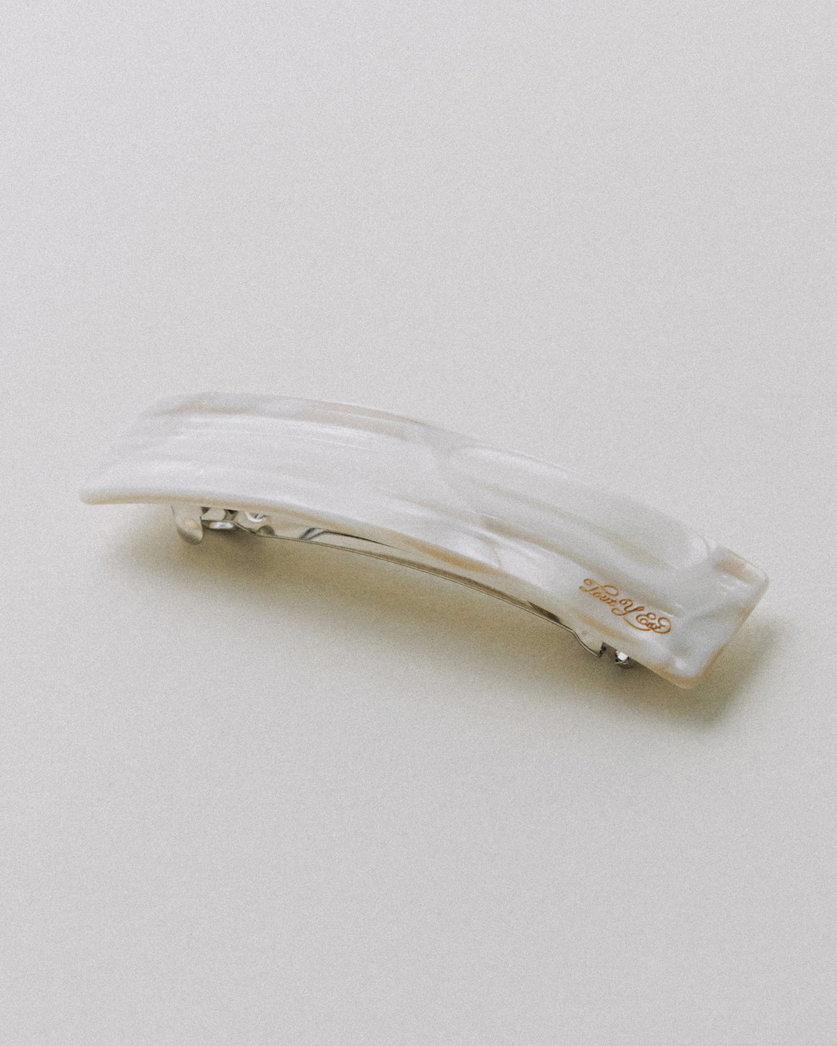 BARRETTE CARRÉE LARGE IVORY