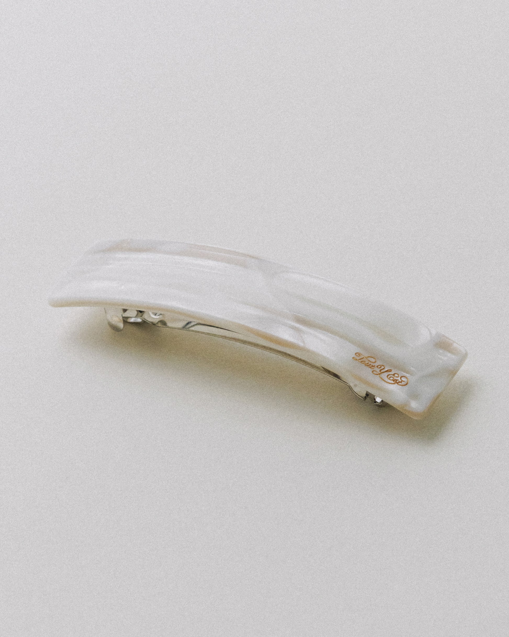 BARRETTE CARRÉE LARGE IVORY