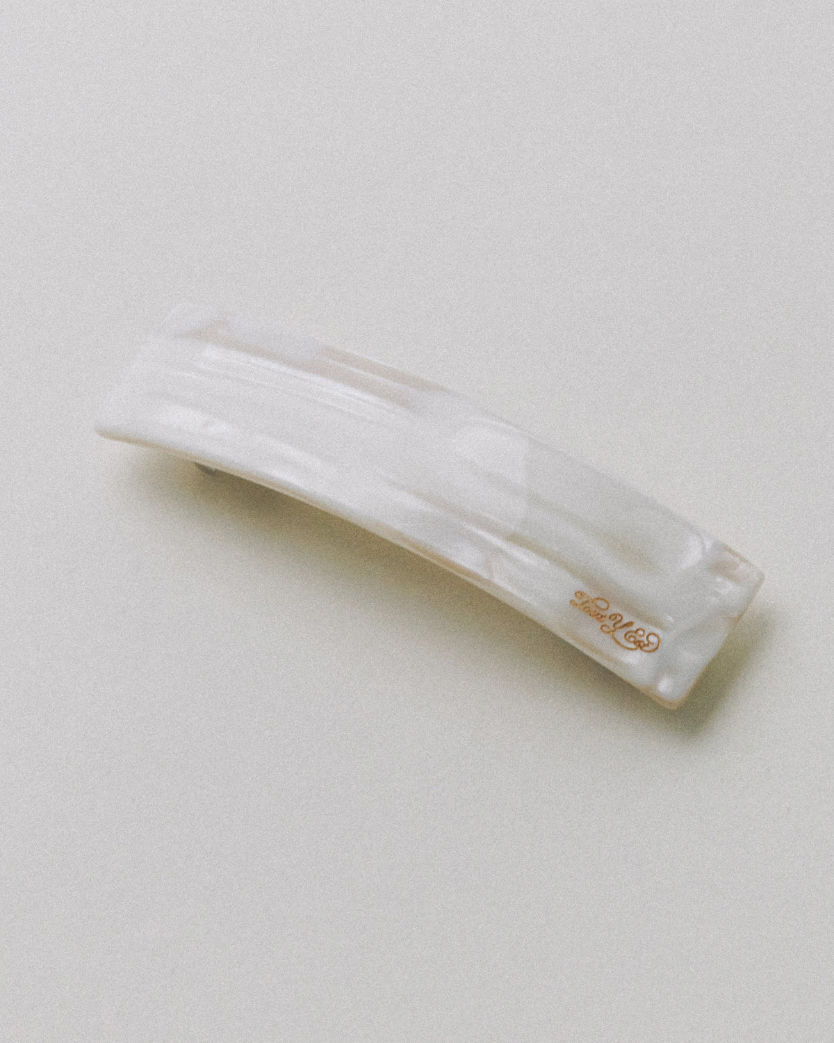 BARRETTE CARRÉE LARGE IVORY