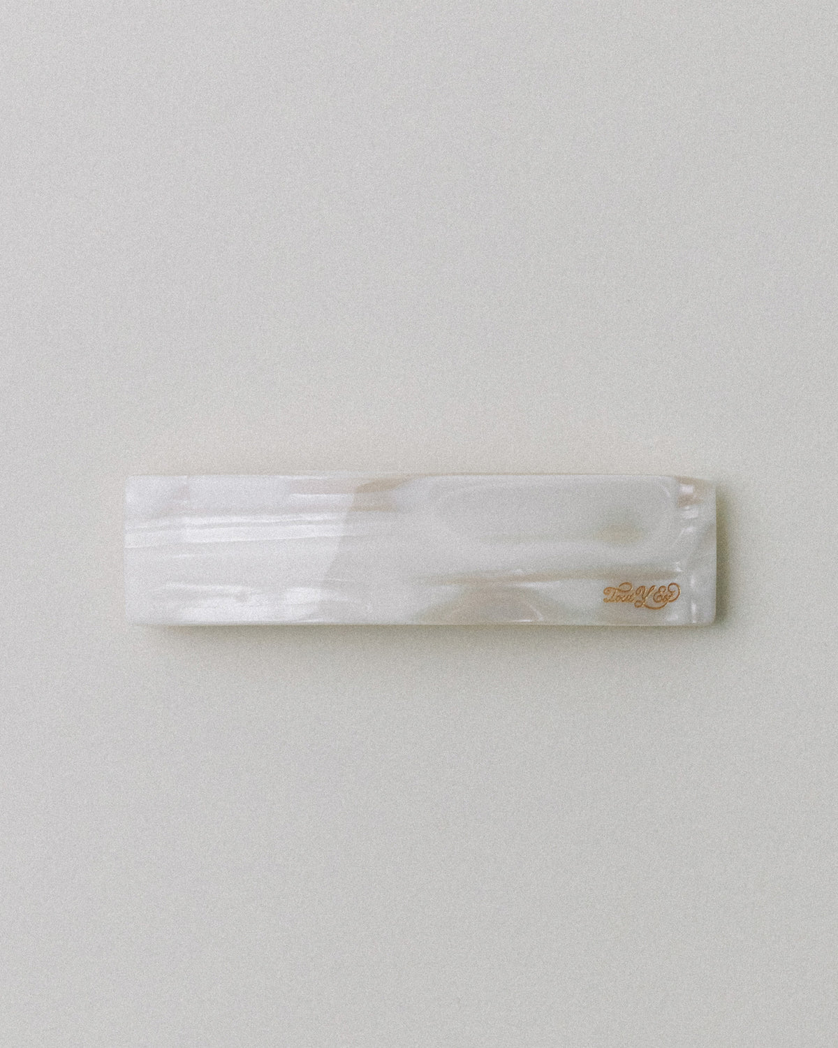 BARRETTE CARRÉE LARGE IVORY