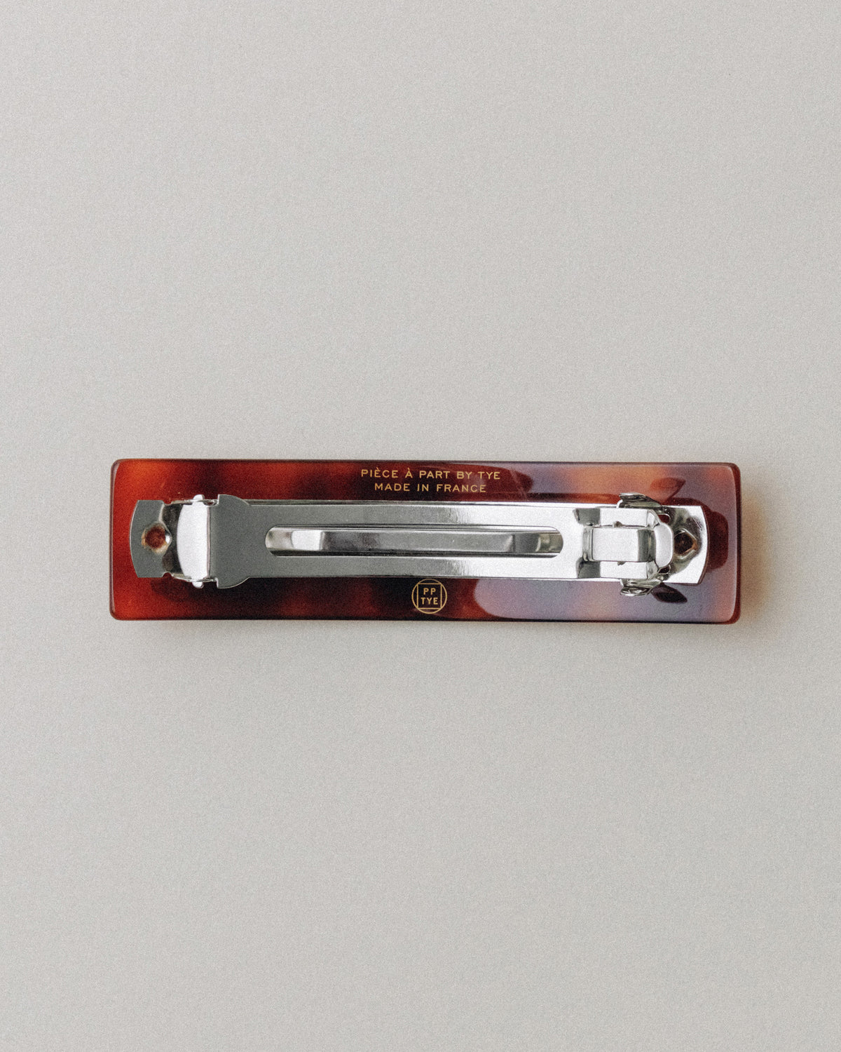 BARRETTE CARRÉE LARGE BROWN