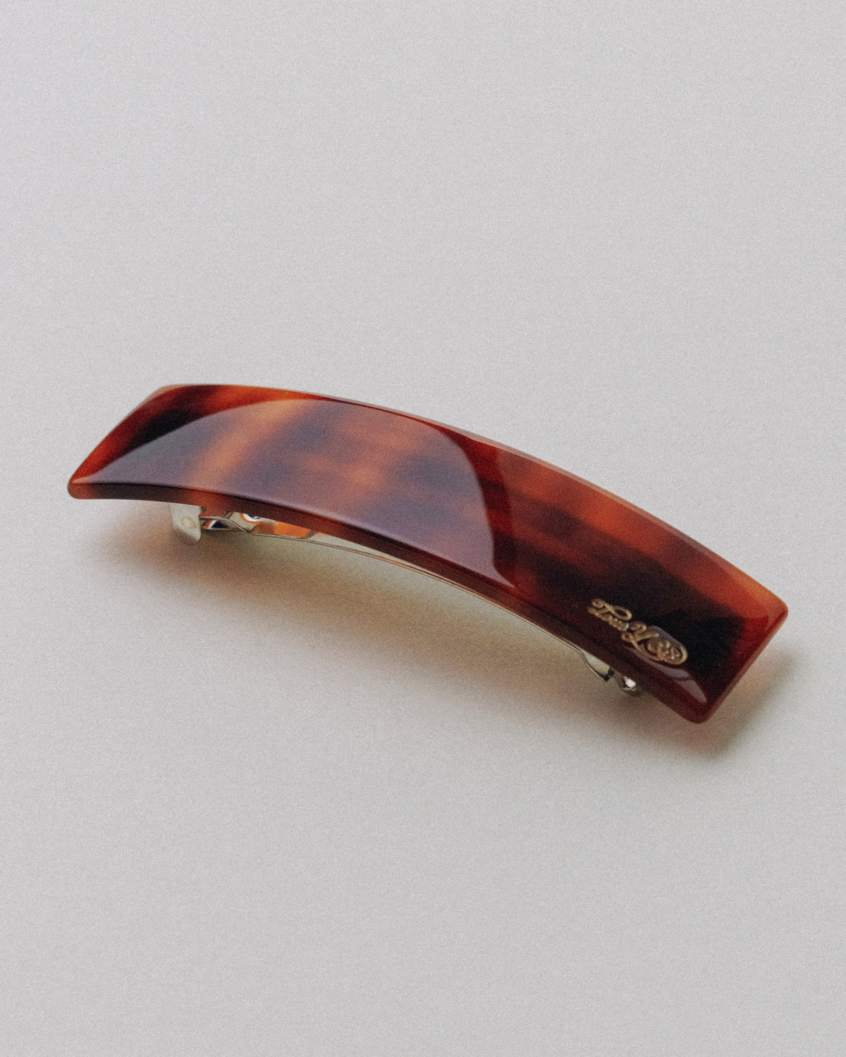 BARRETTE CARRÉE LARGE BROWN