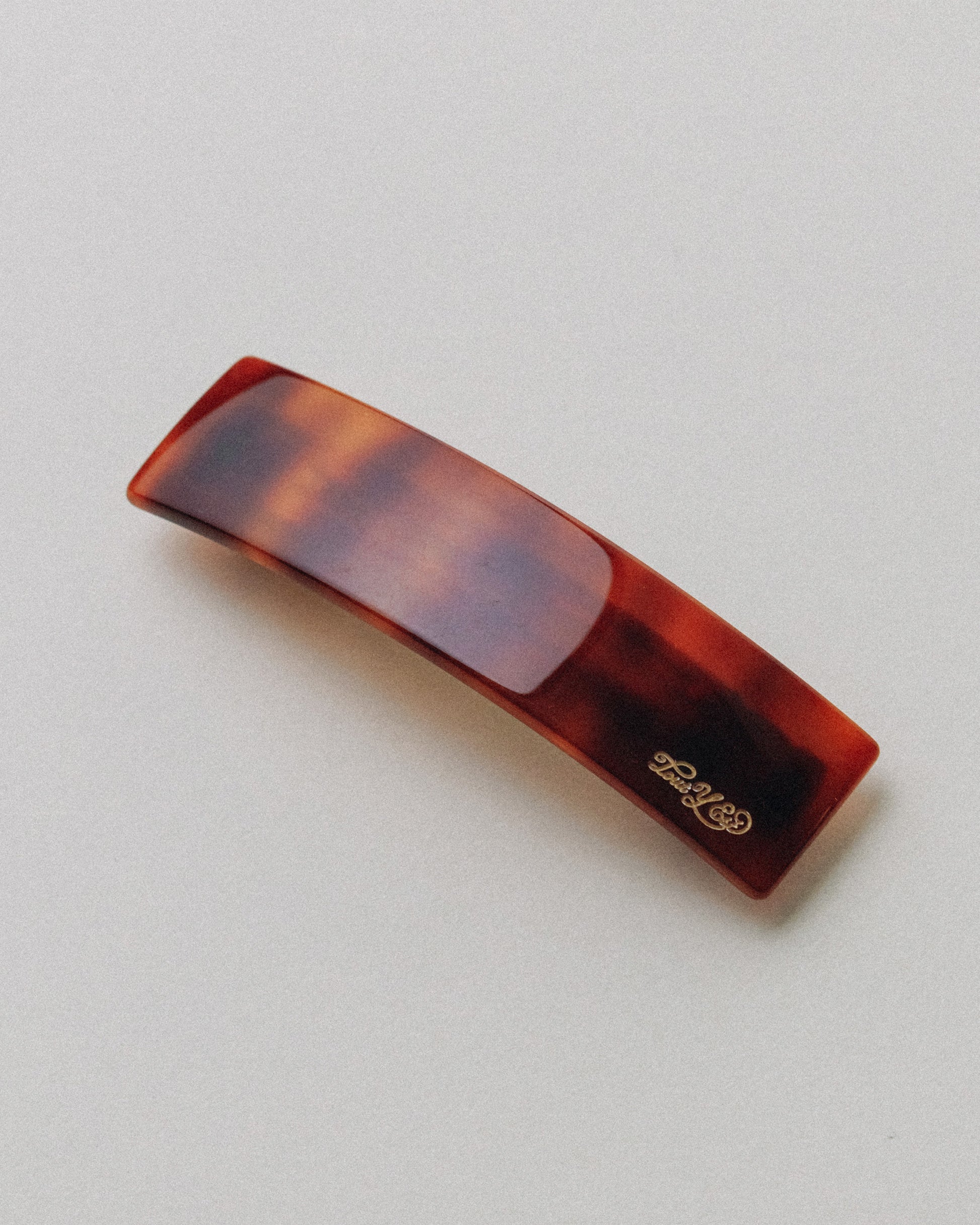 BARRETTE CARRÉE LARGE BROWN