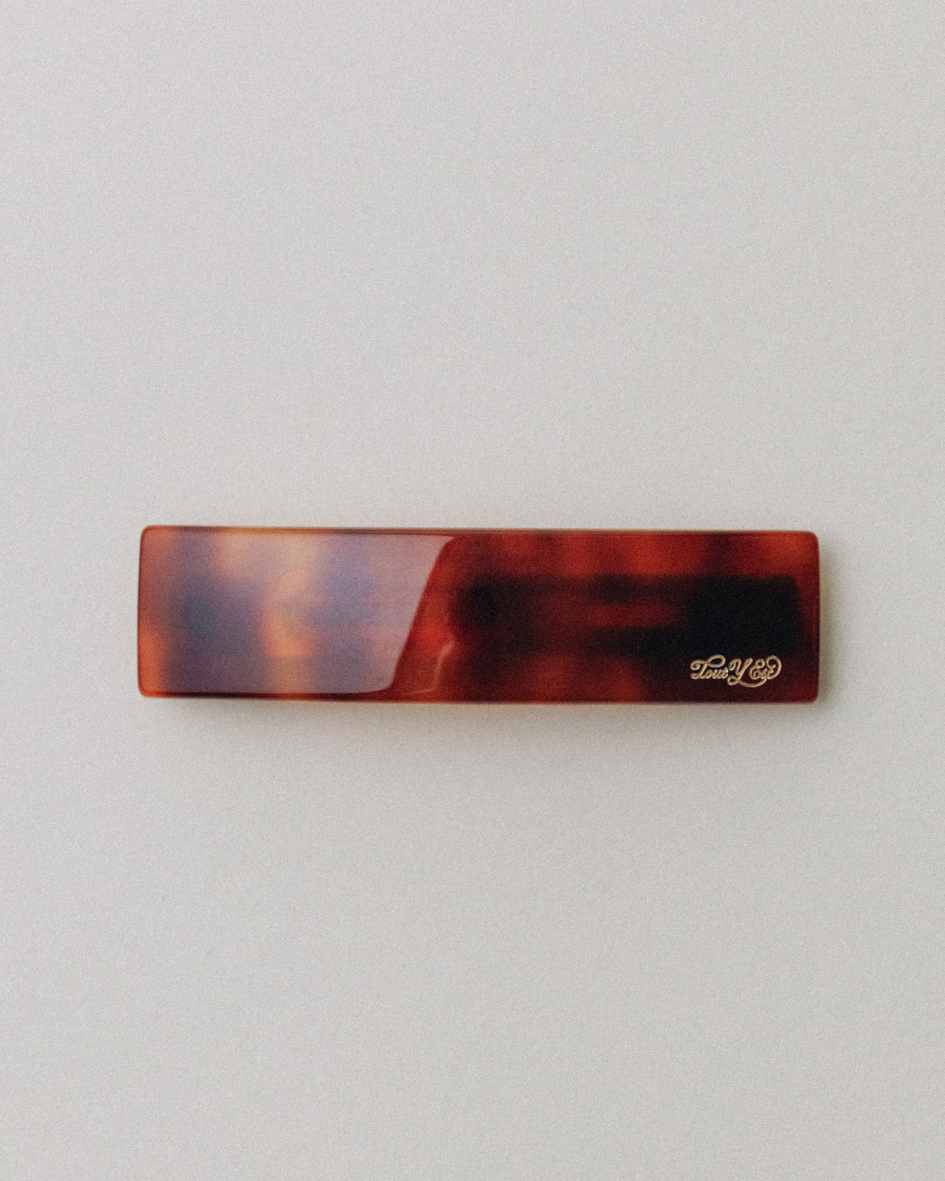 BARRETTE CARRÉE LARGE BROWN