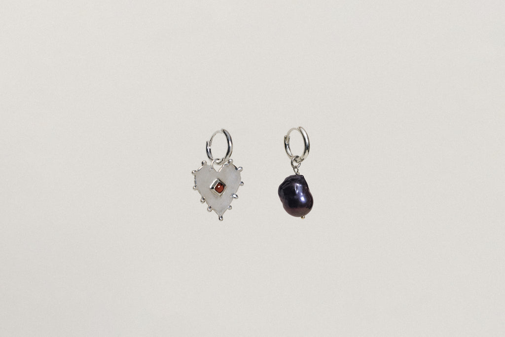 EARRINGS CŒUR & PERLE