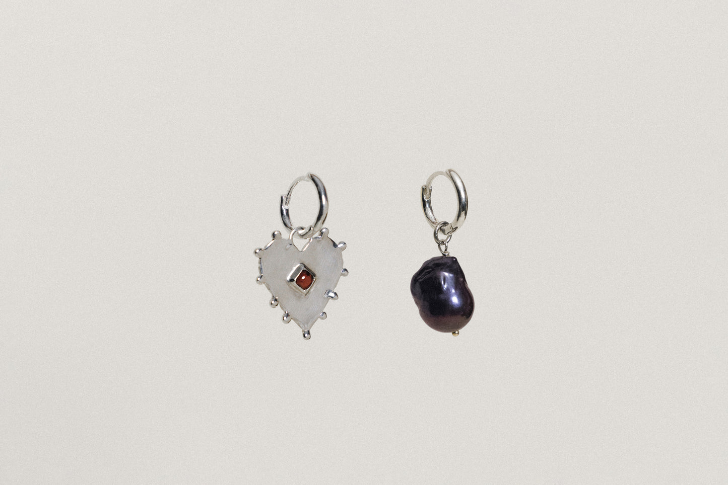 EARRINGS CŒUR & PERLE