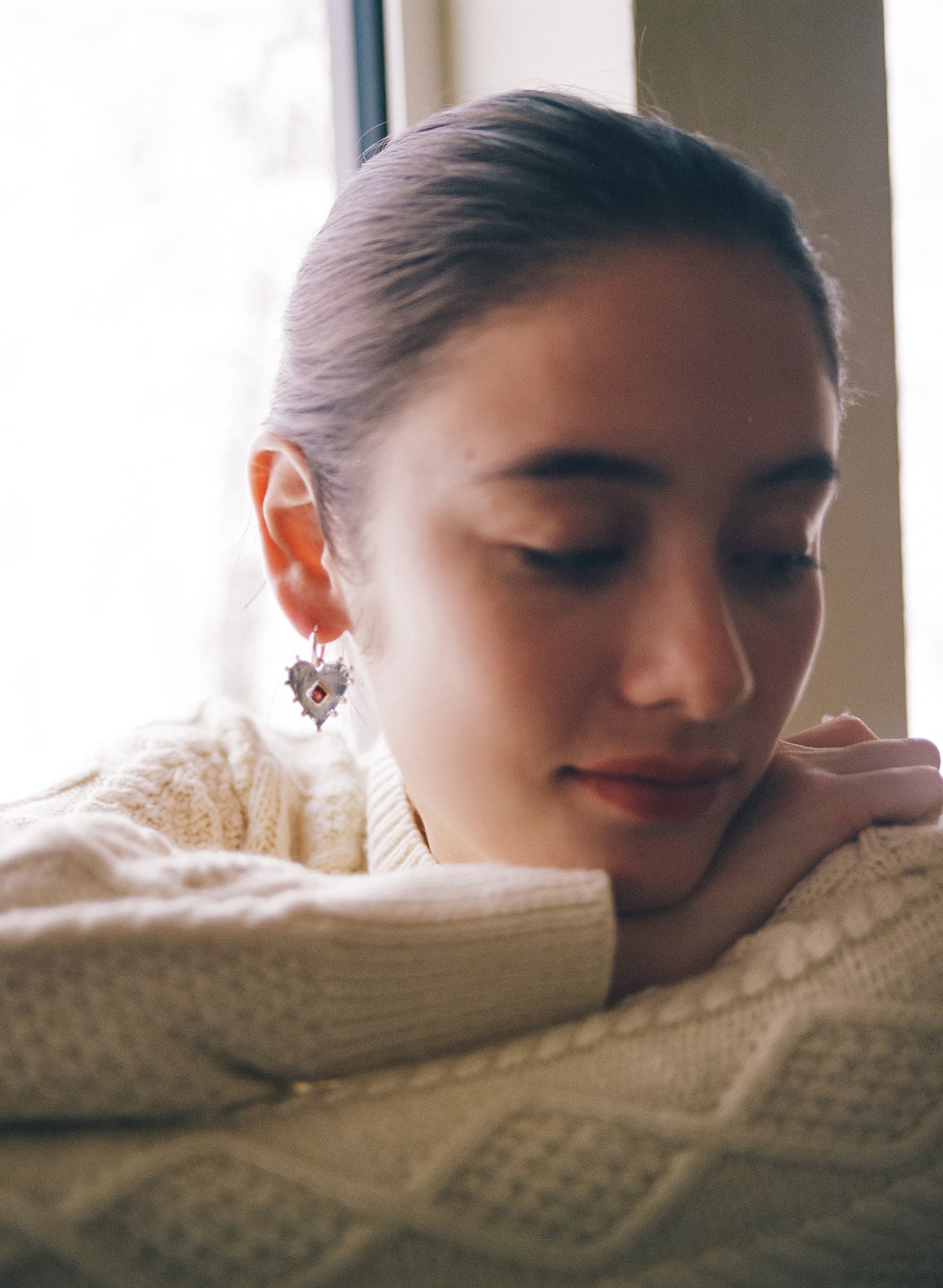 EARRINGS CŒUR & PERLE