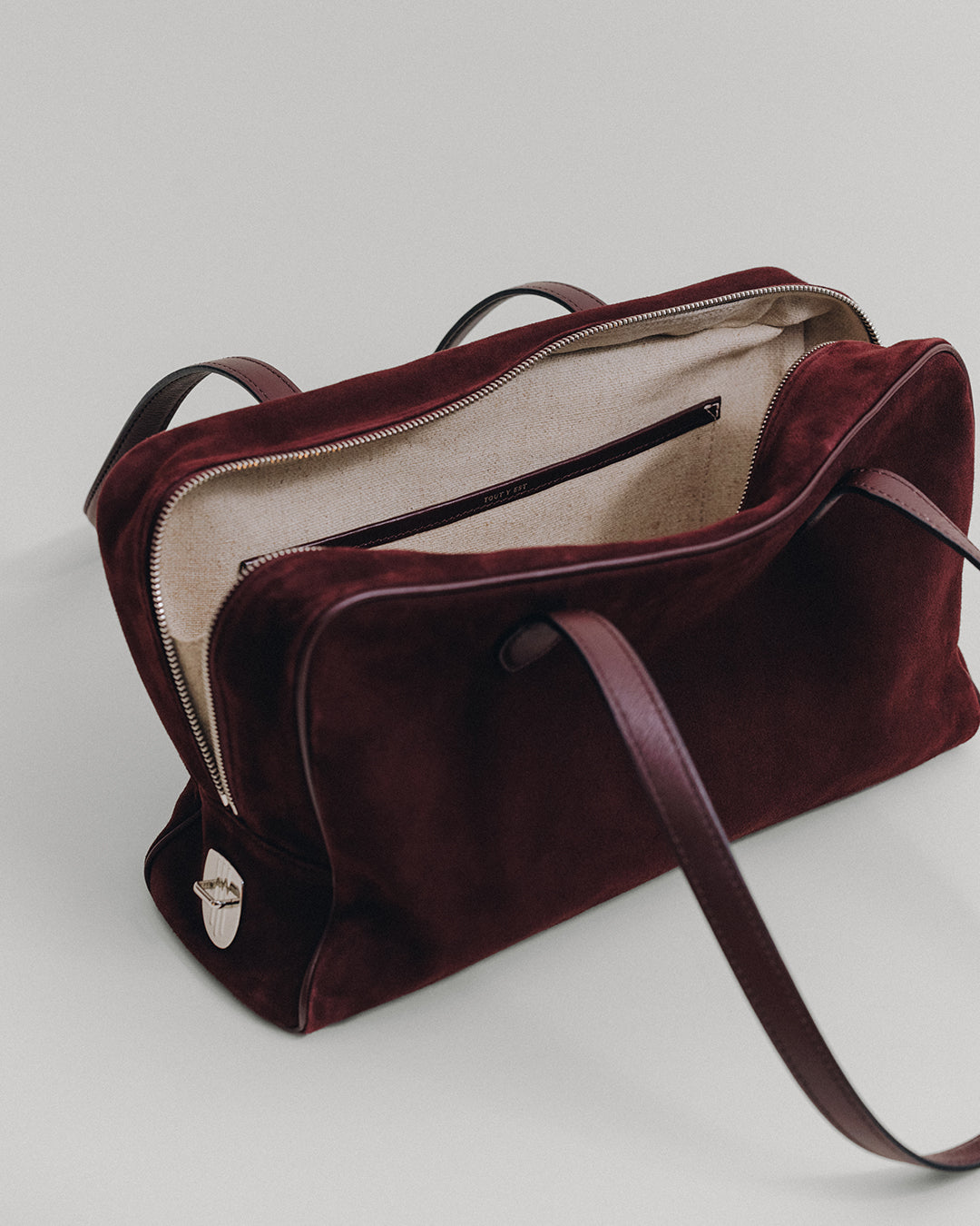 SAC LOQUET SUEDE BURGUNDY