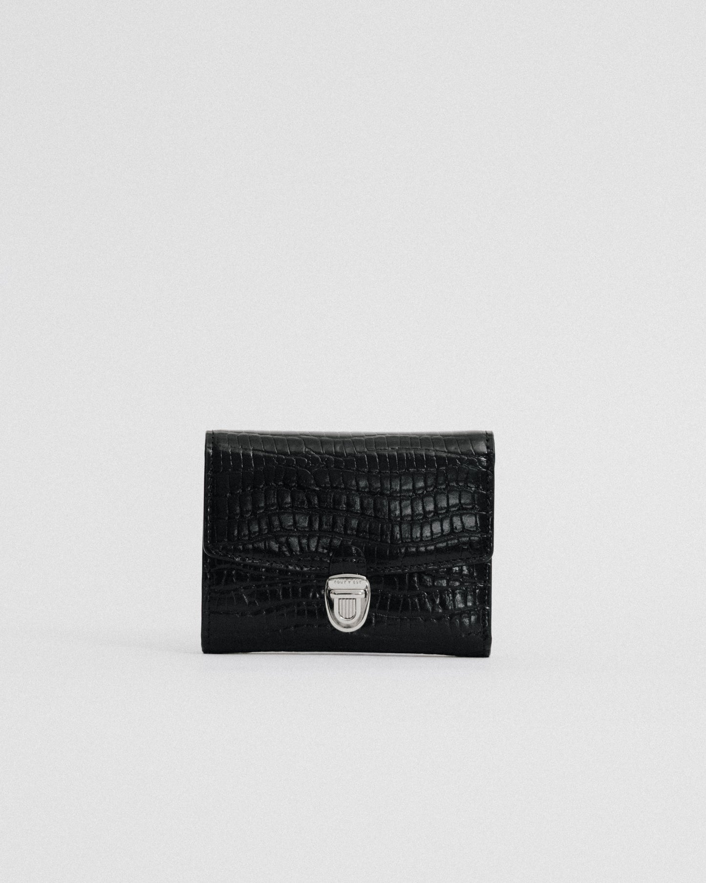 PORTEFEUILLE LOQUET CROCO BLACK