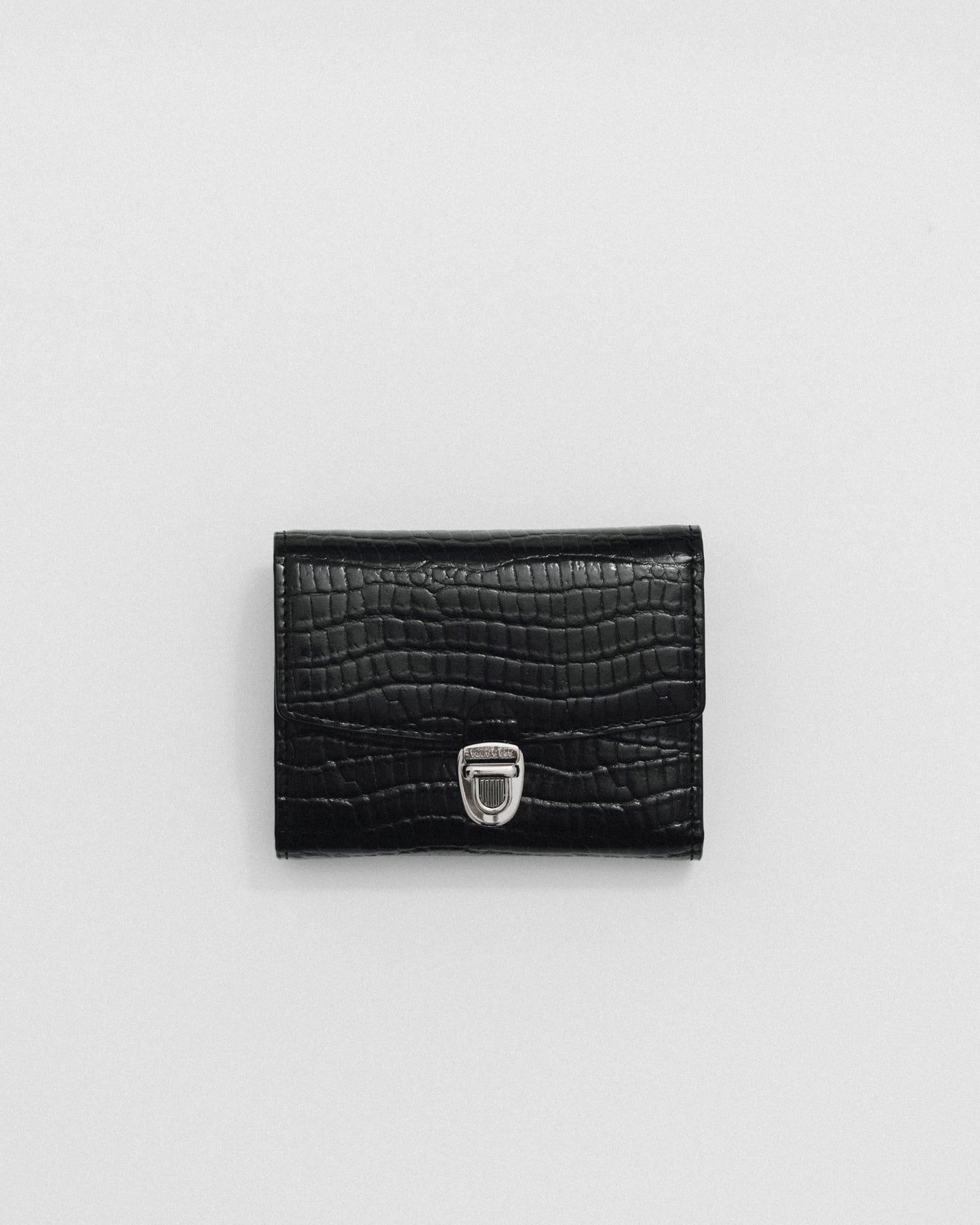 PORTEFEUILLE LOQUET CROCO BLACK