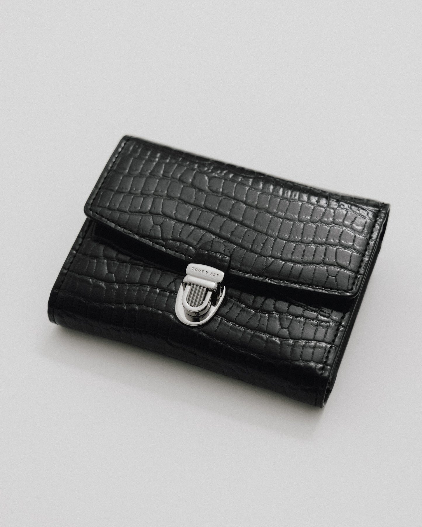 PORTEFEUILLE LOQUET CROCO BLACK