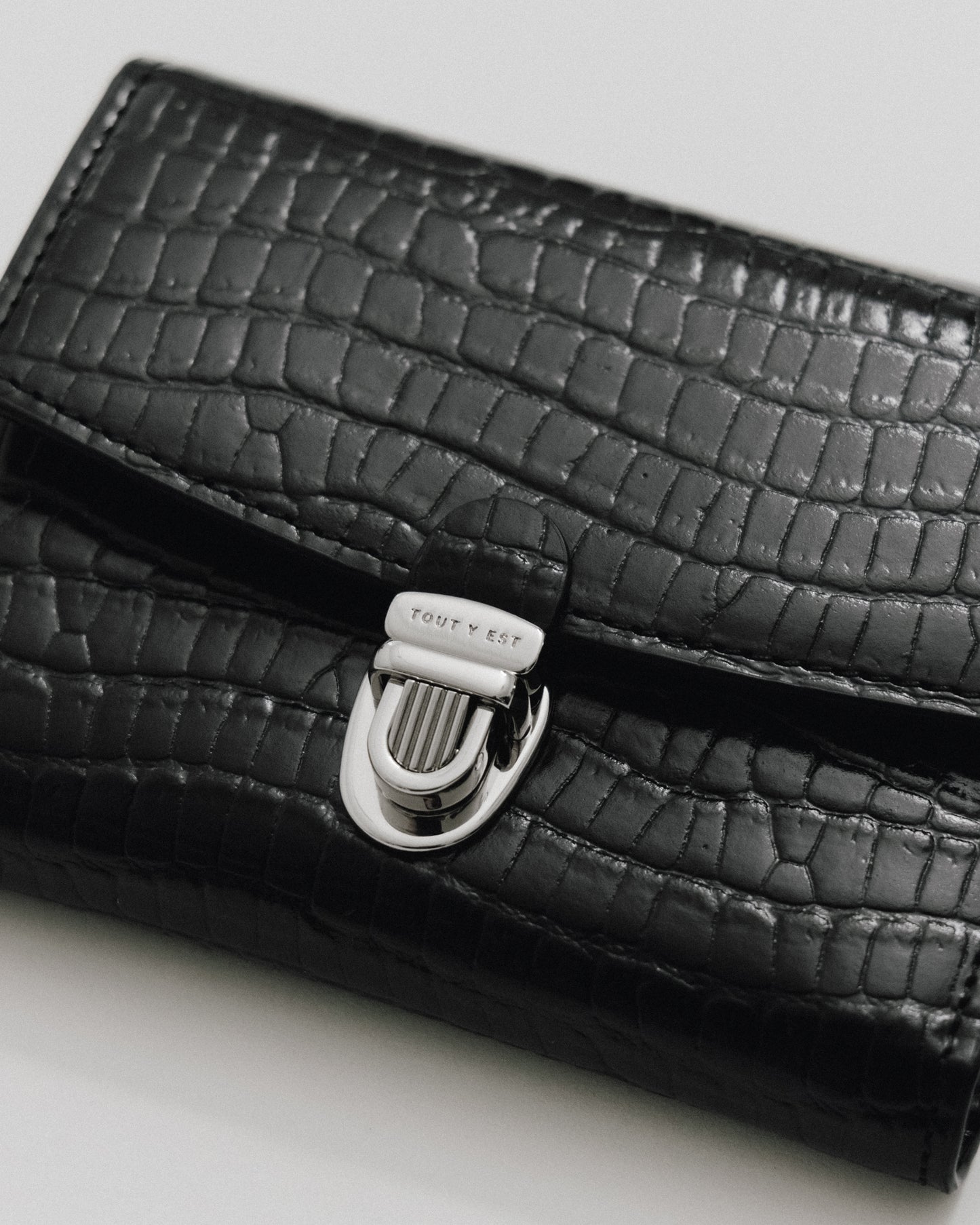 PORTEFEUILLE LOQUET CROCO BLACK