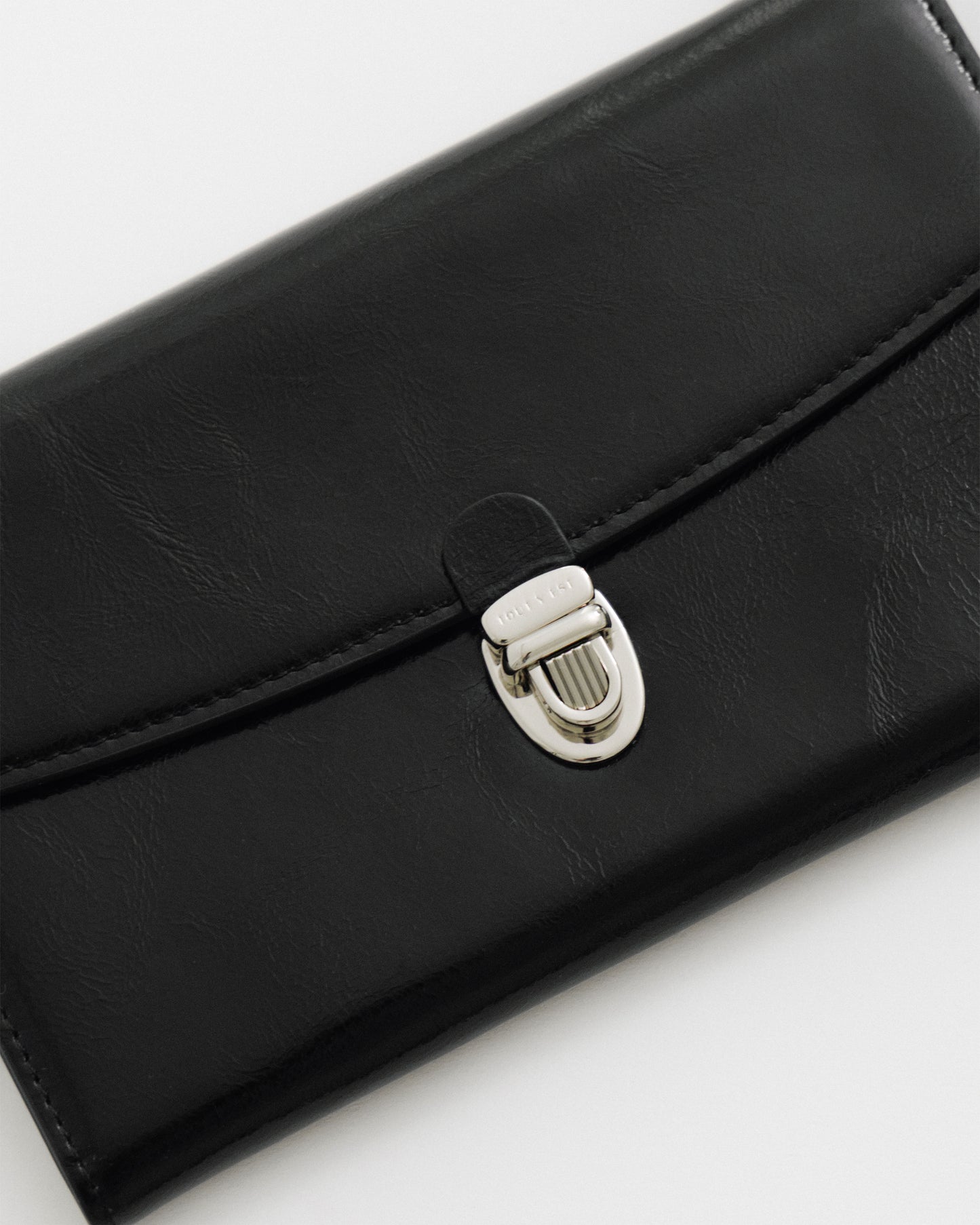 PORTE CARTES LOQUET ÉPAULE BLACK