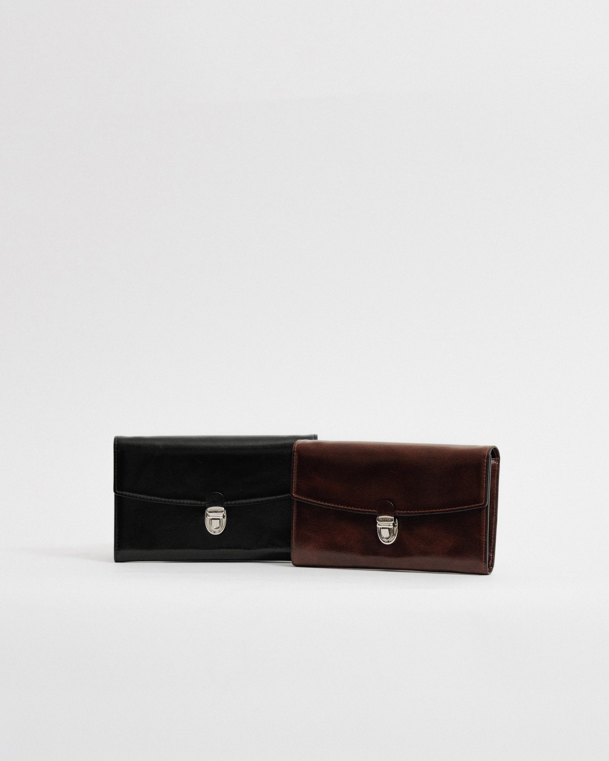 PORTE CARTES LOQUET ÉPAULE BROWN