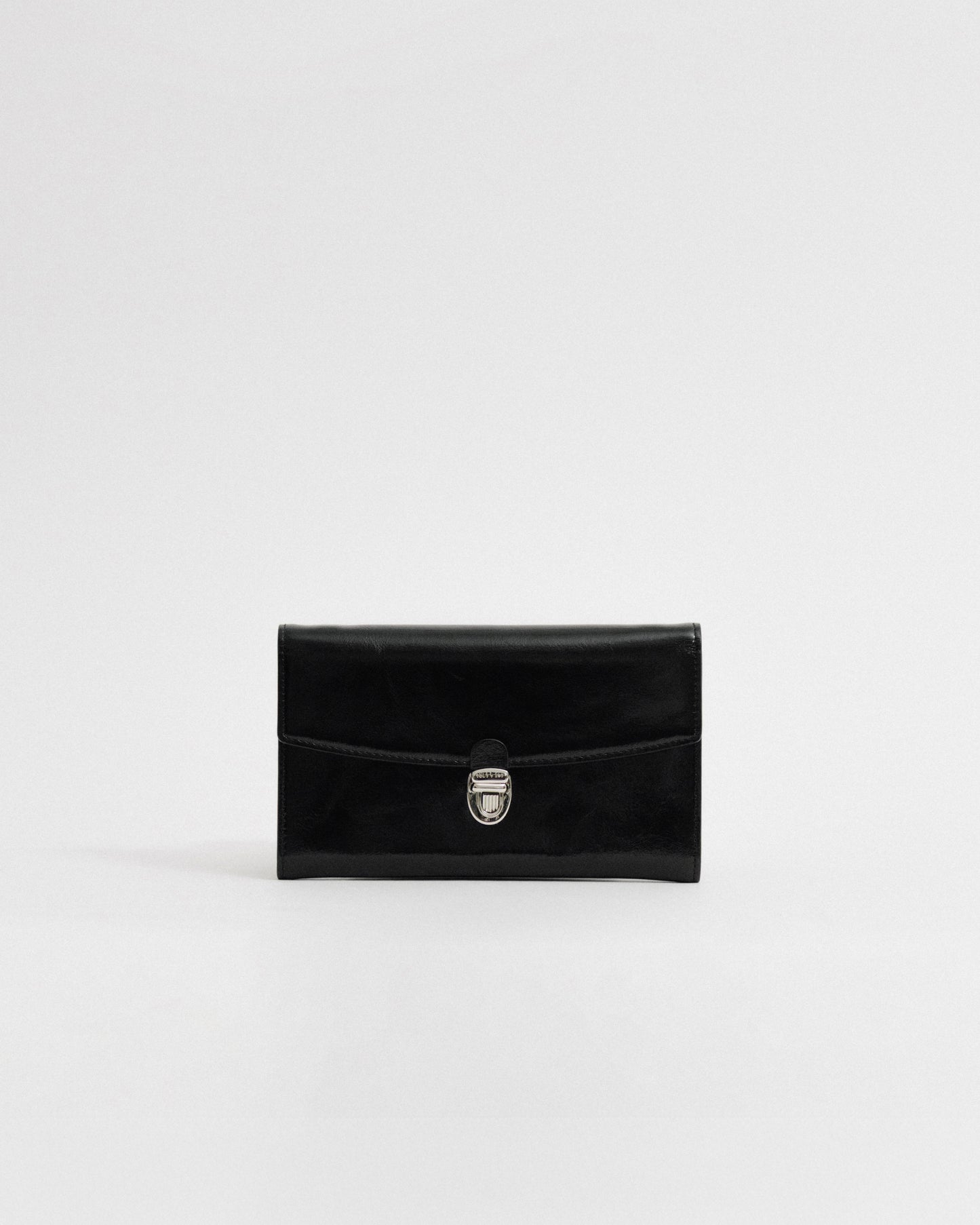 PORTE CARTES LOQUET ÉPAULE BLACK