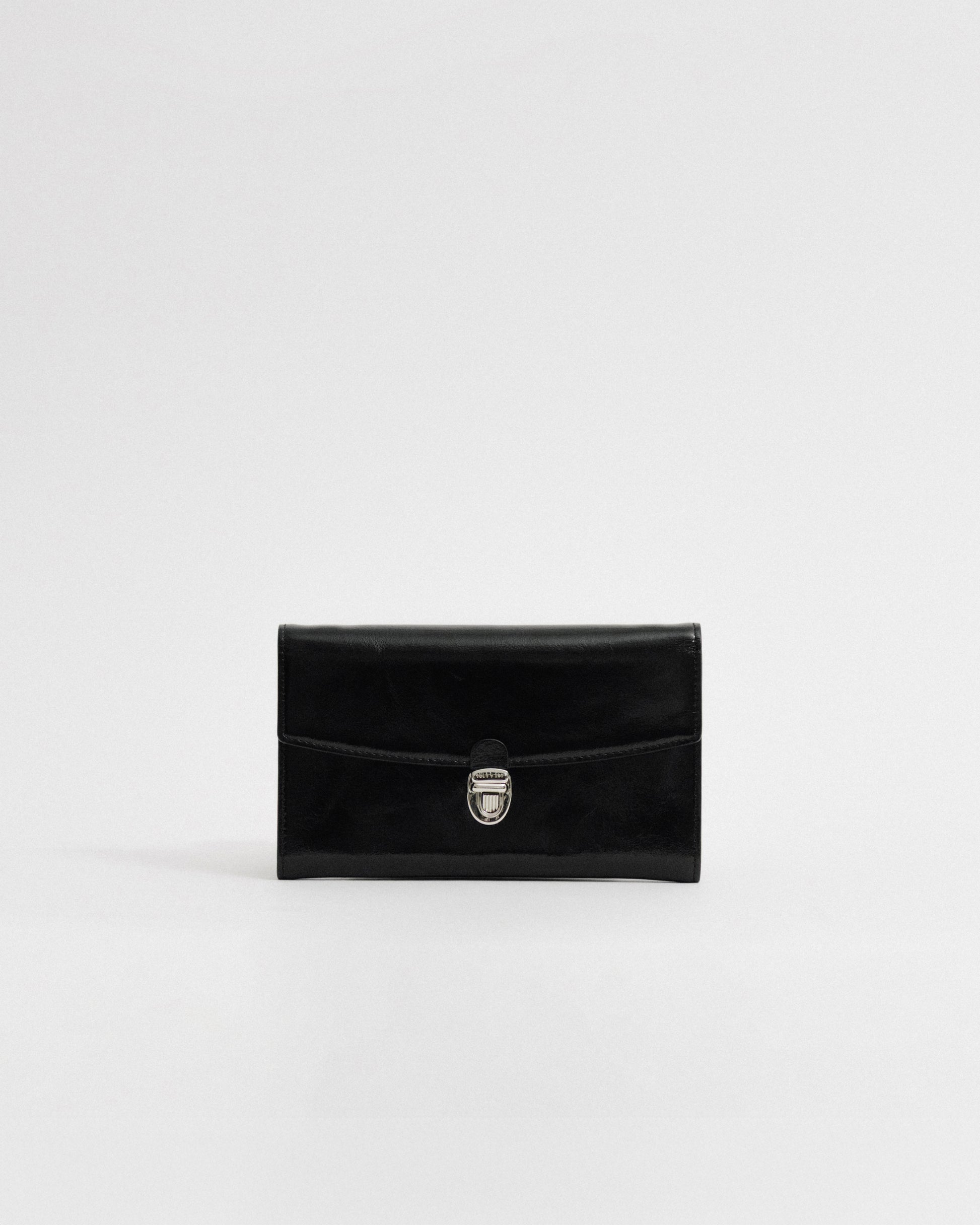 PORTE CARTES LOQUET ÉPAULE BLACK