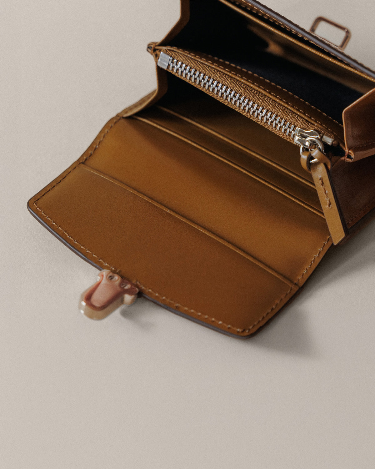 PORTE CARTES LOQUET CARAMEL