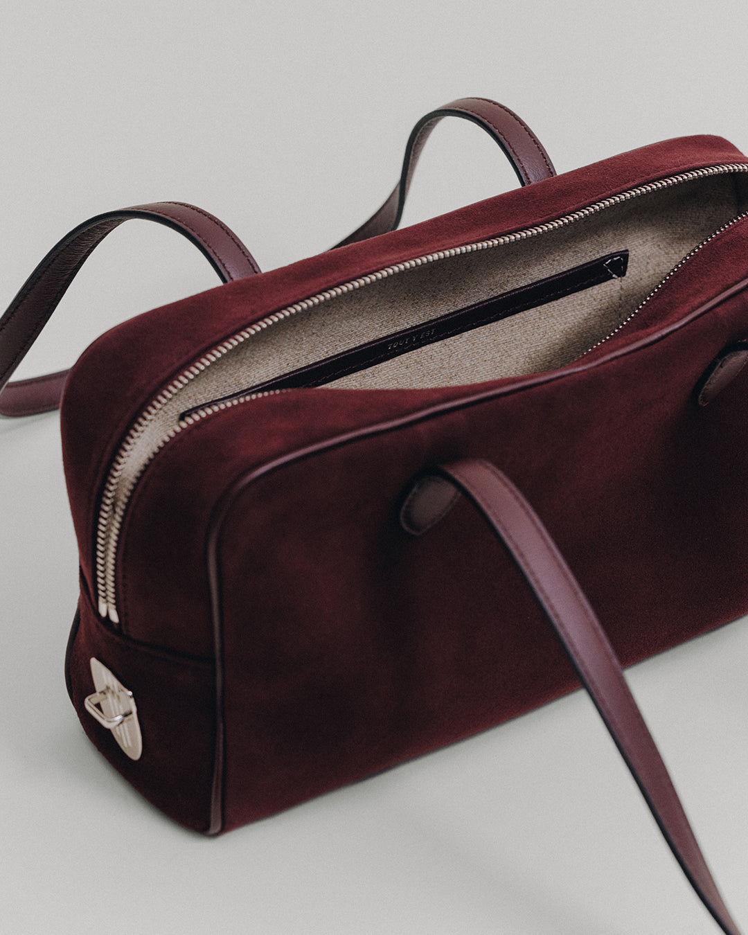 SAC LOQUET SMALL SUEDE BURGUNDY