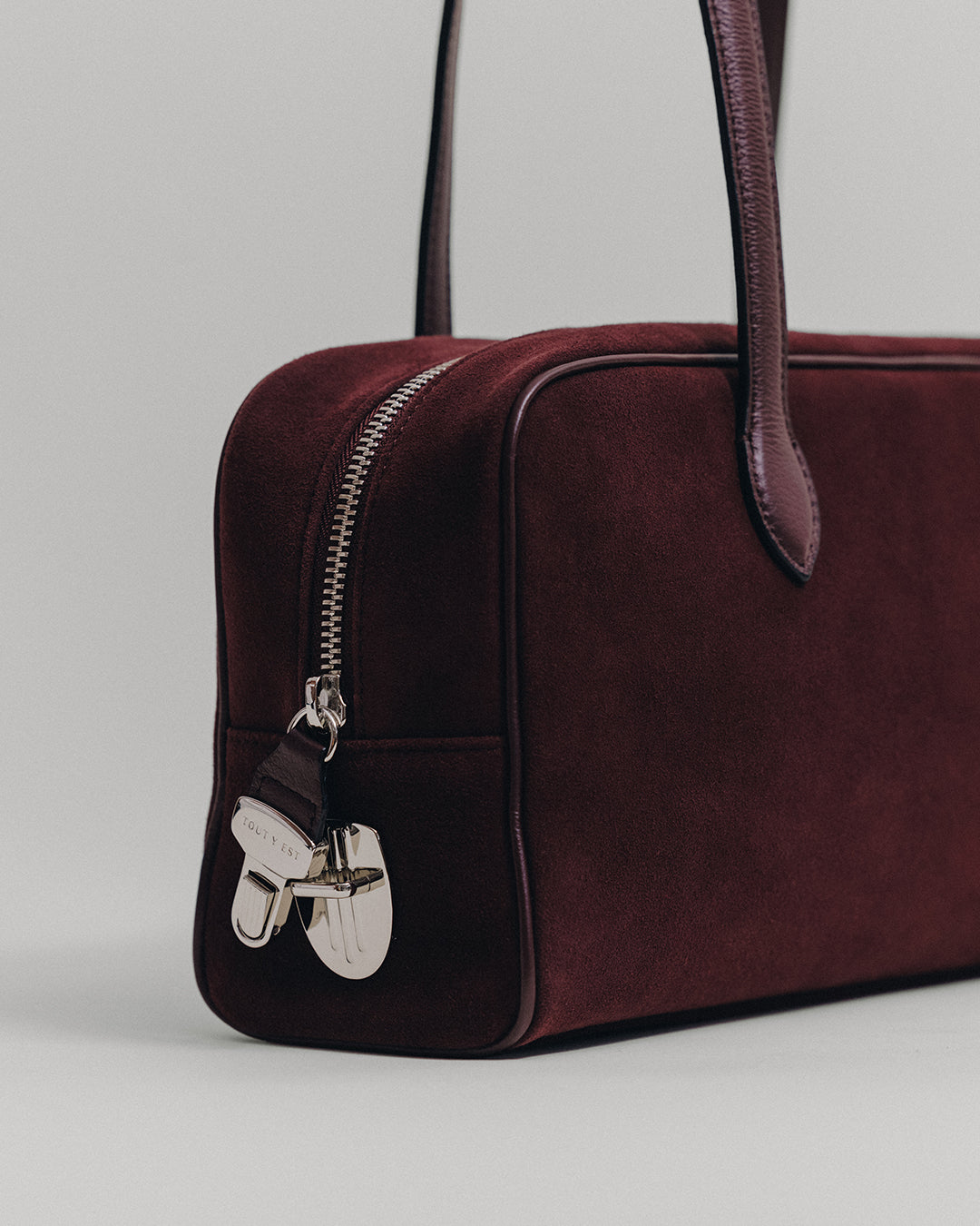 SAC LOQUET SMALL SUEDE BURGUNDY