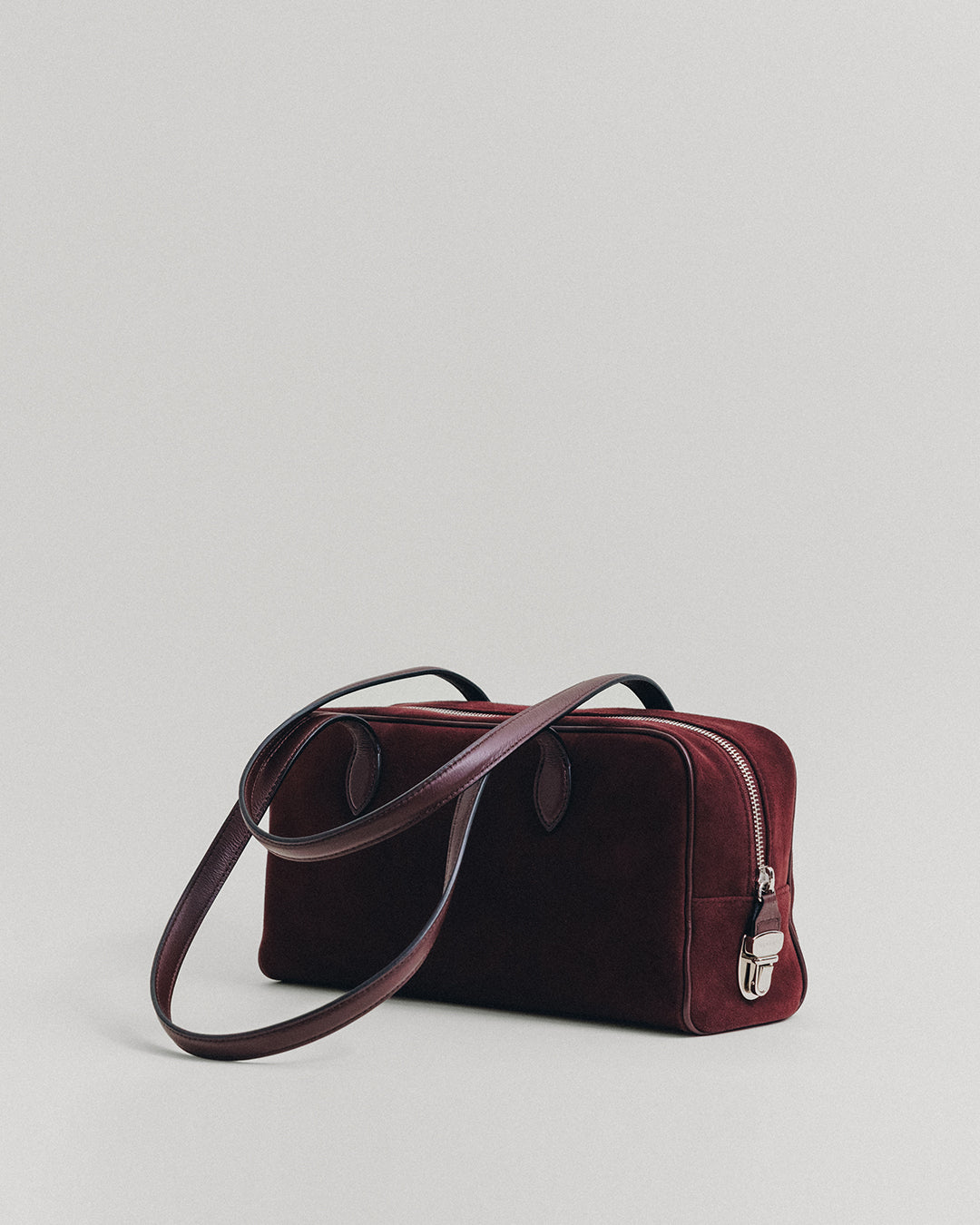 SAC LOQUET SMALL SUEDE BURGUNDY