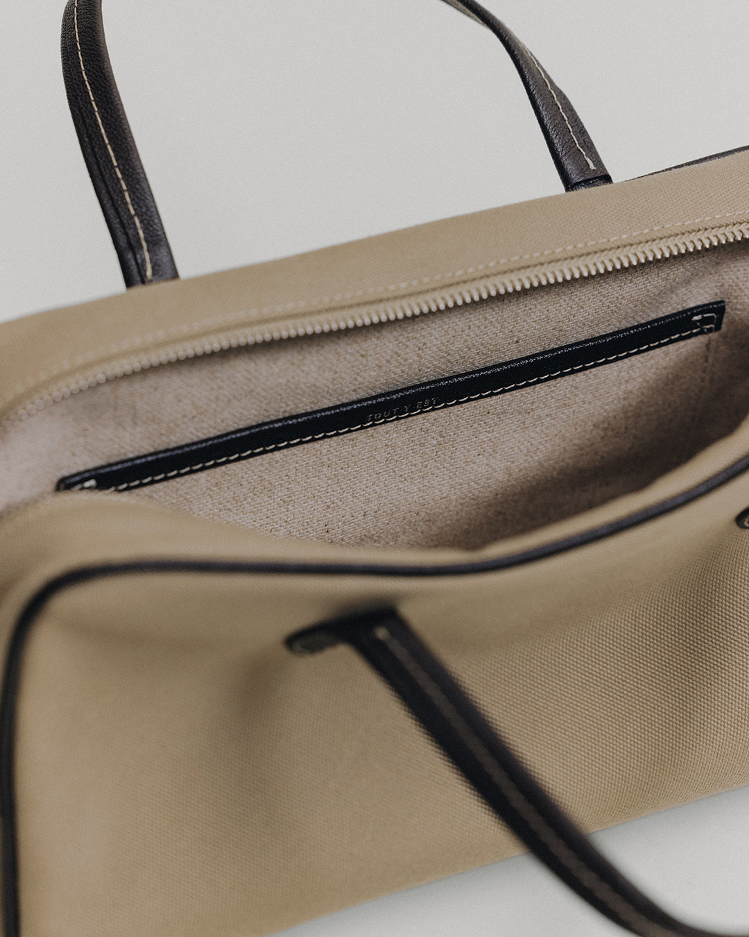 SAC LOQUET TOILE SMALL BEIGE