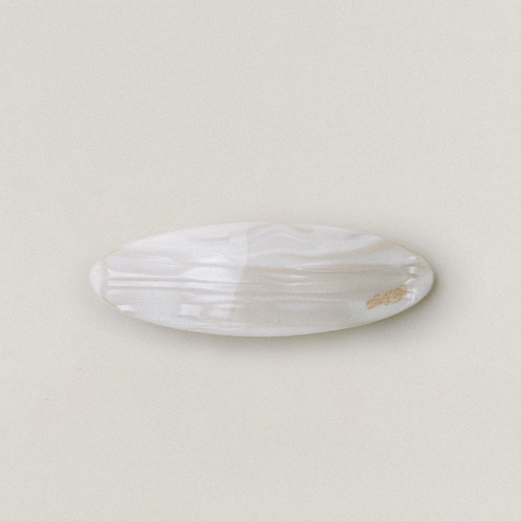BARRETTE OVALE IVORY