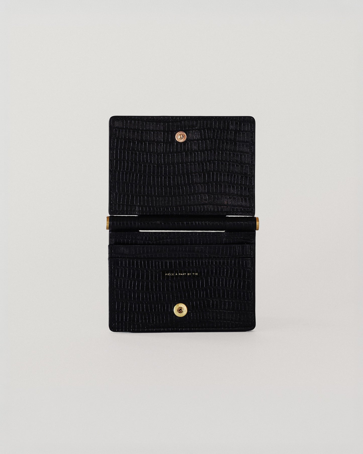 PORTE CARTES DE VISITE PAUMELLE LIZARD BLACK