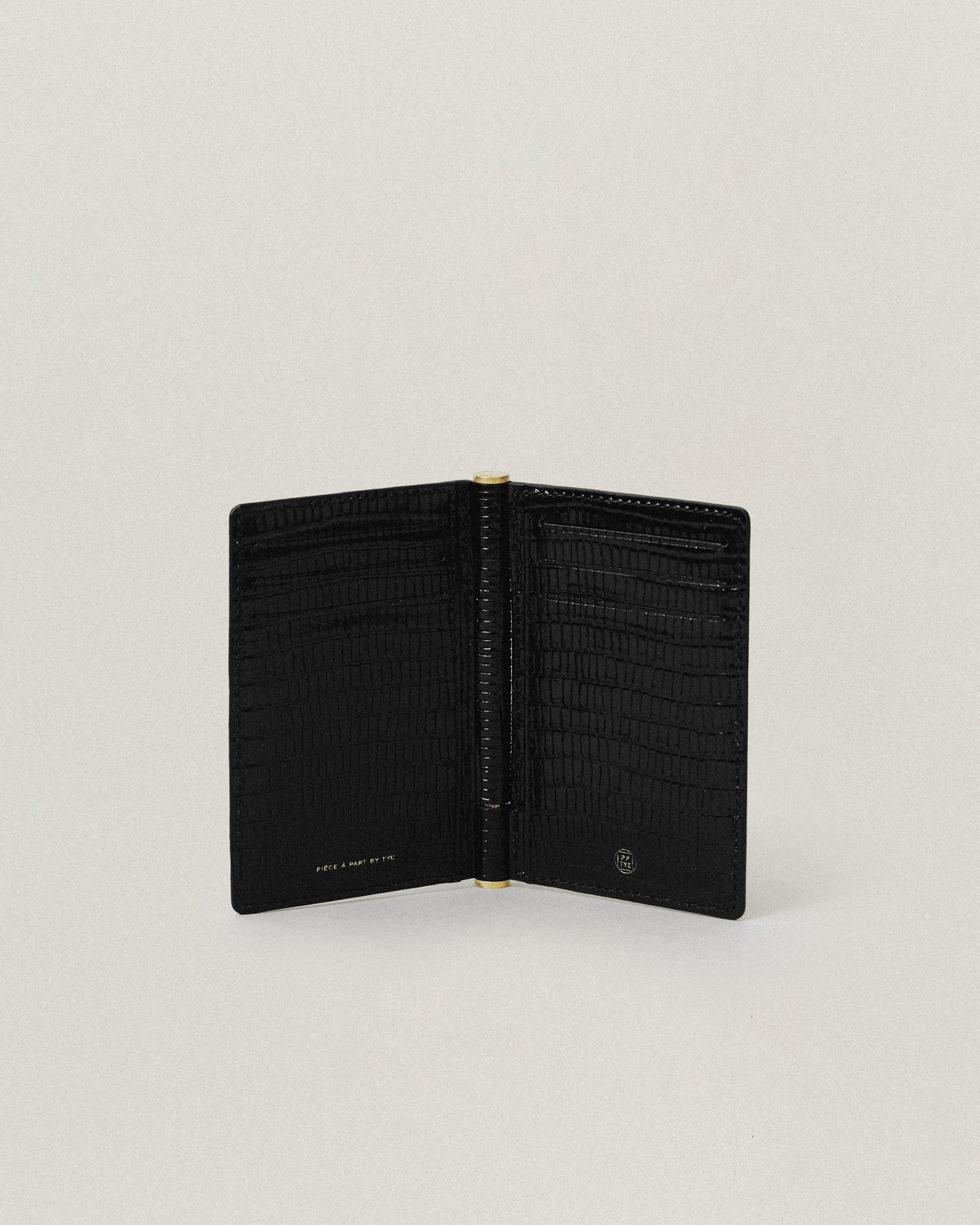 PORTE CARTES PAUMELLE LIZARD BLACK
